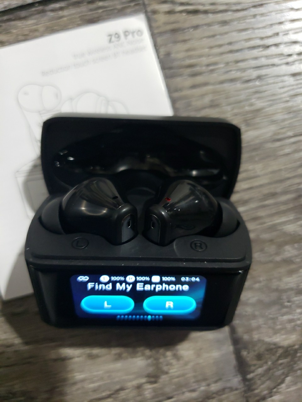 ZYHKON Z9 Pro Wireless Earbuds w/ Touch Screen, Transparency Mode, IPX7 Earphone