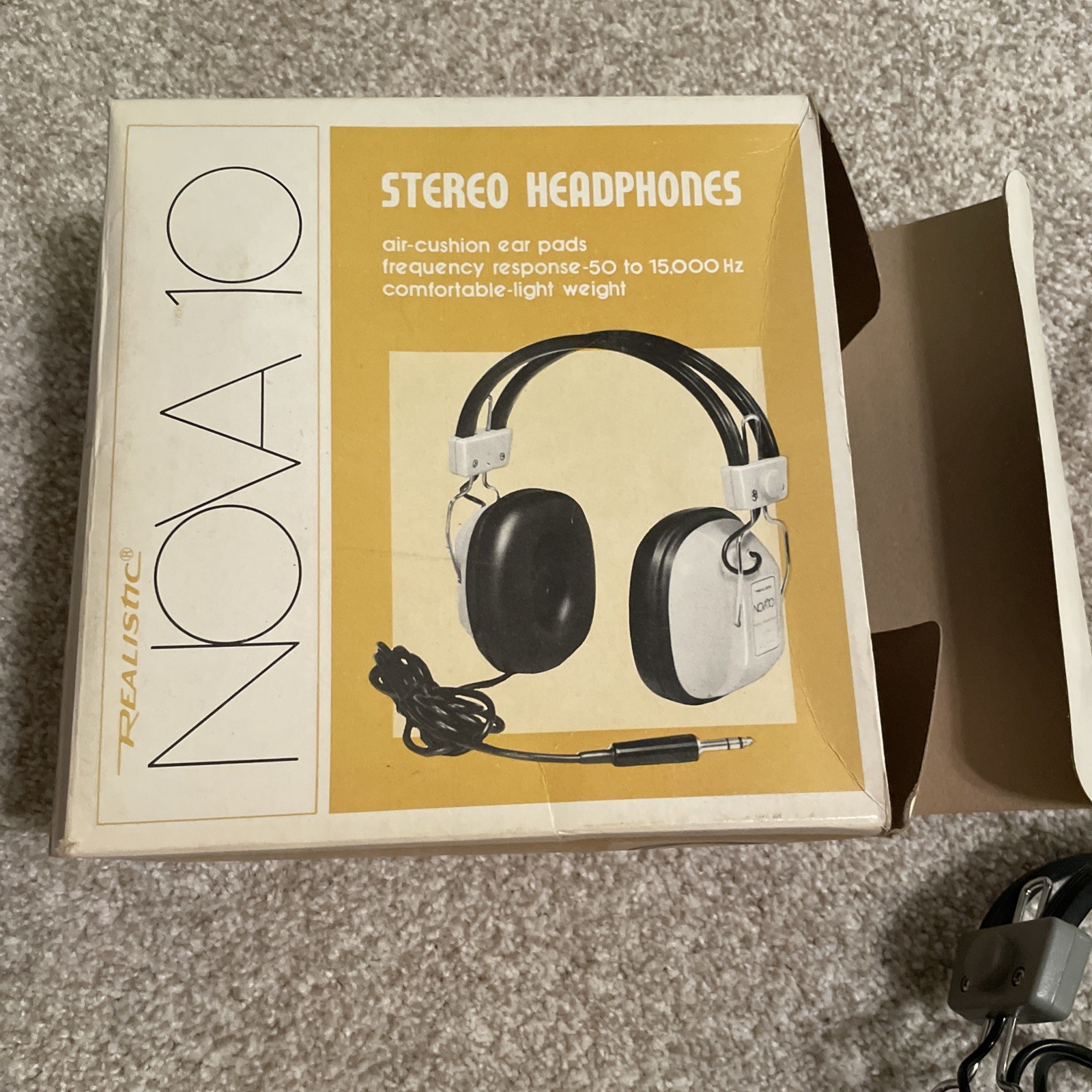 Vintage Realistic Nova10 Stereo Gray Headphones 8ohm Tested/Working Retro 80’s