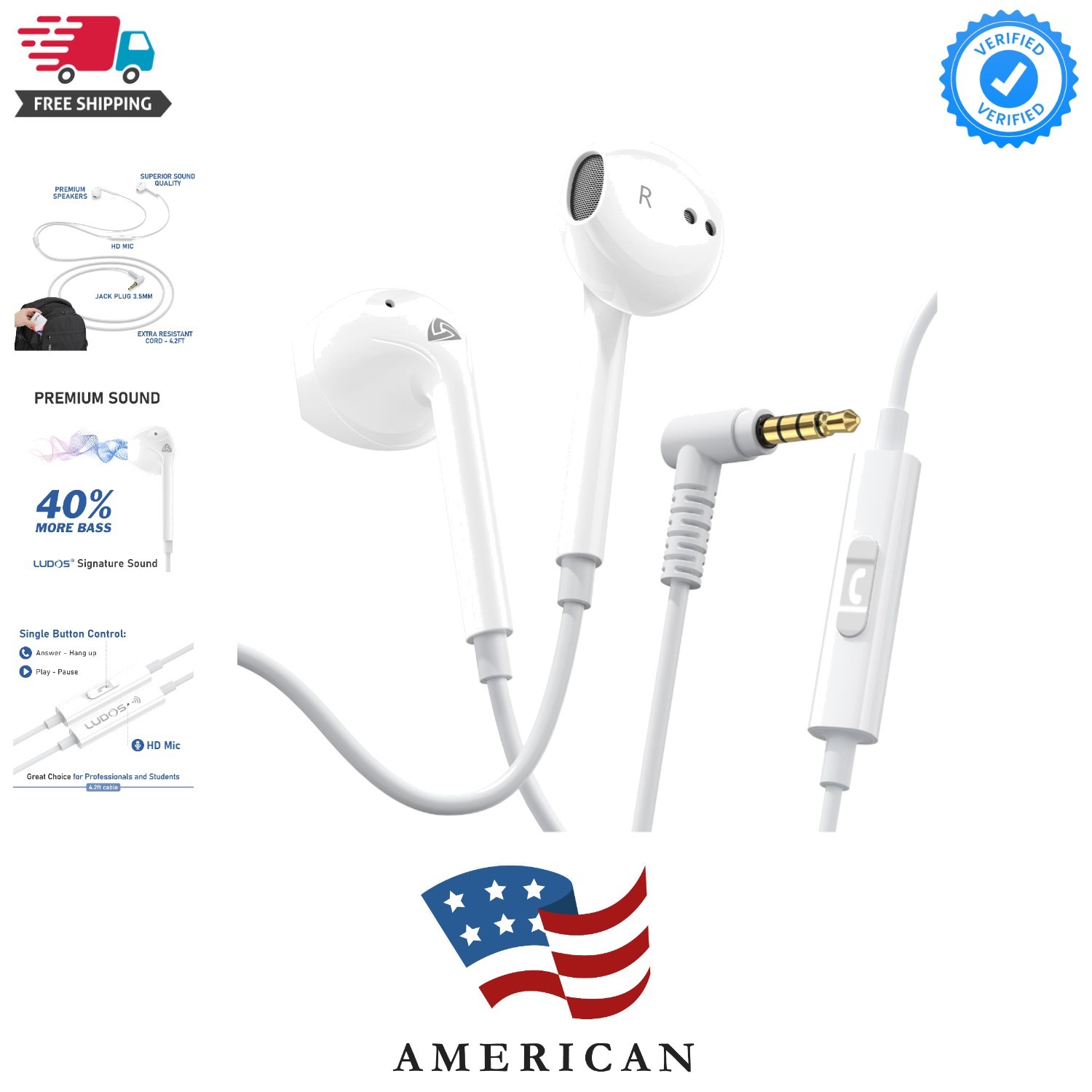 Zenith Wired Earbuds in-Ear Headphones, 5 , Earphones with Microphone, Corde…