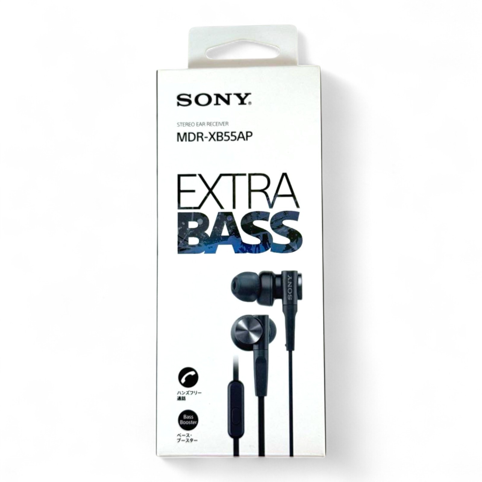SONY MDR-XB55AP Bass Booster In-Ear Headphones with In-Line Mac Black New