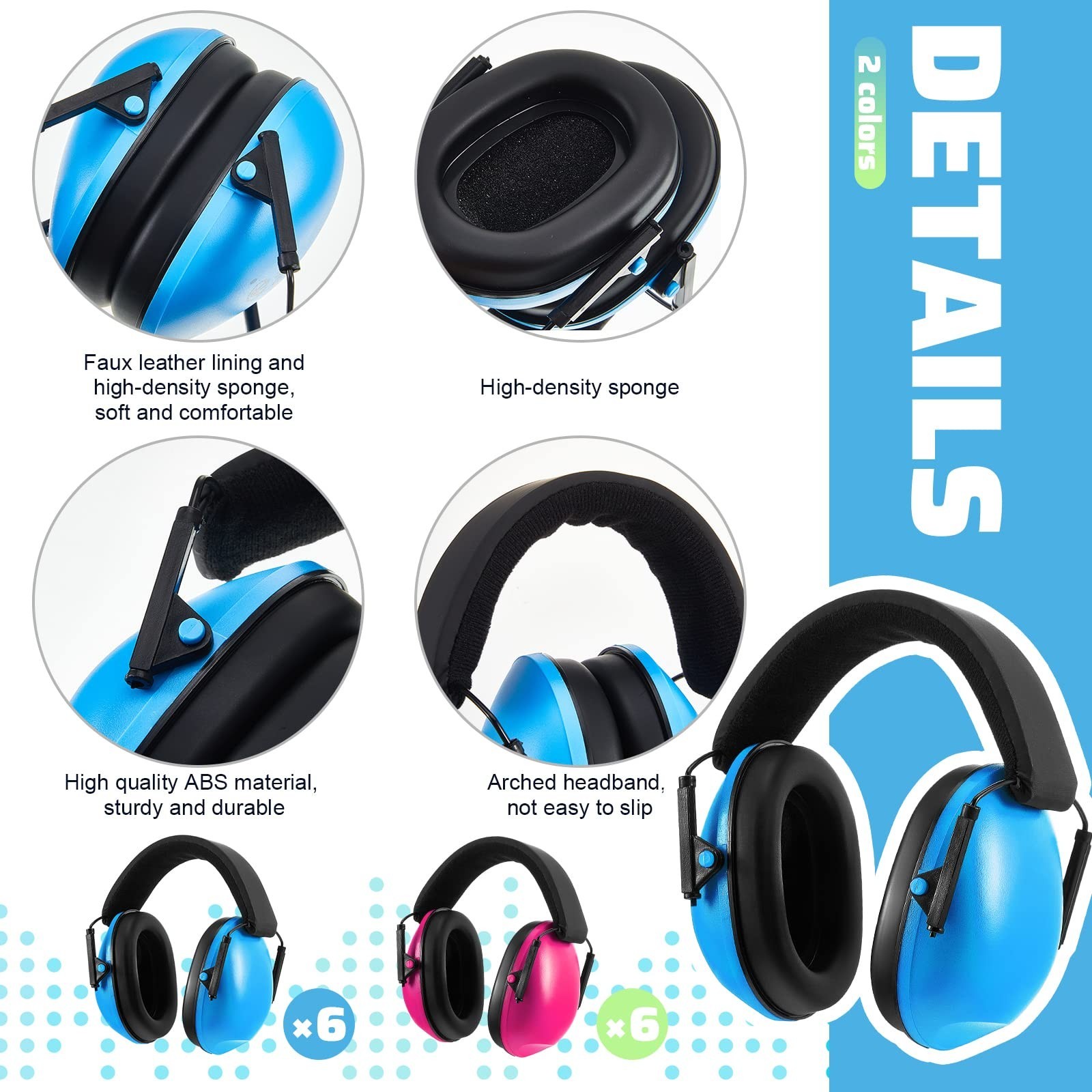 12 Pcs Kids & Adults Noise Cancelling Ear Muffs – 27dB Hearing Protection, Bulk