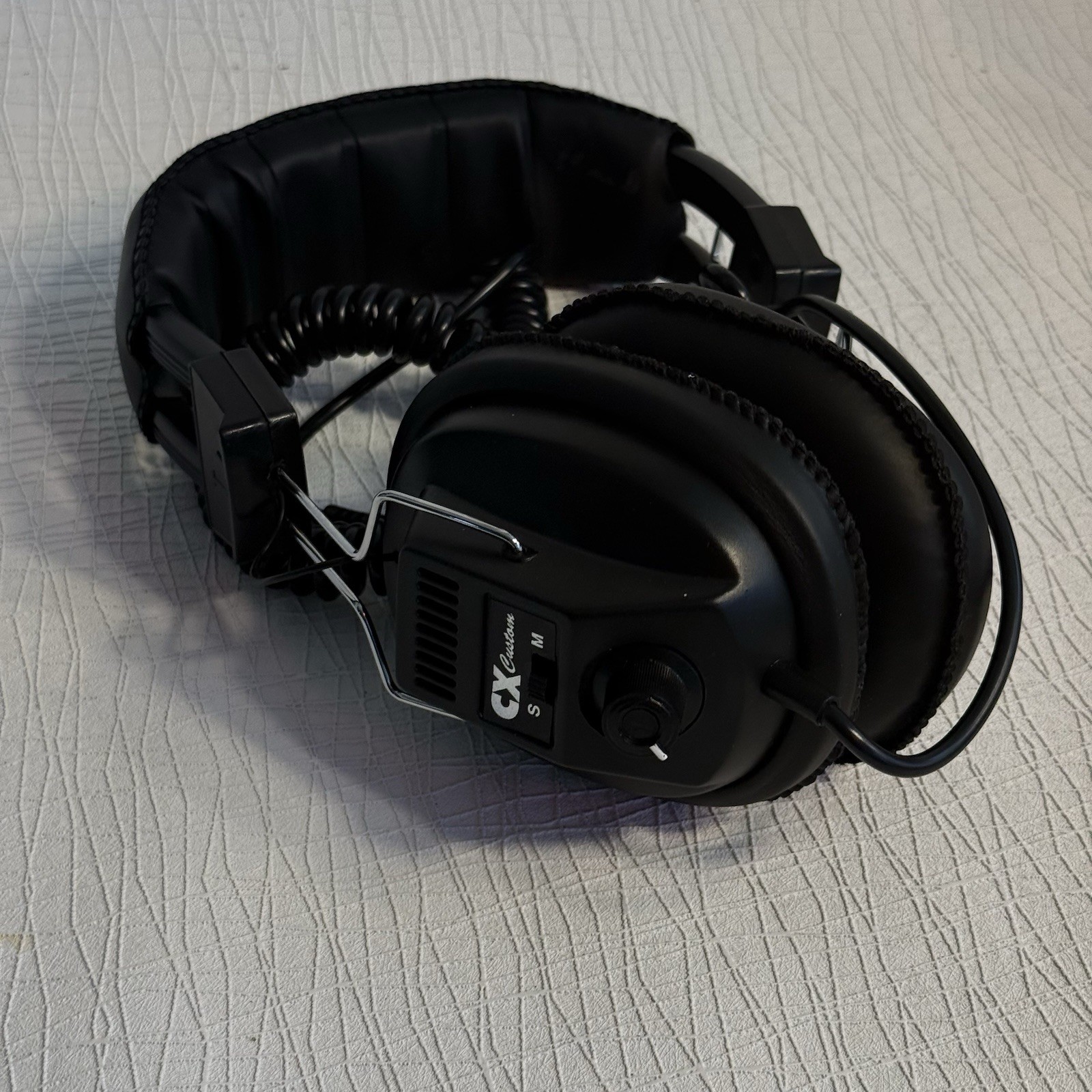 CX Custom Vintage Over Ear Stereo Headphones Wired Volume Control Retro