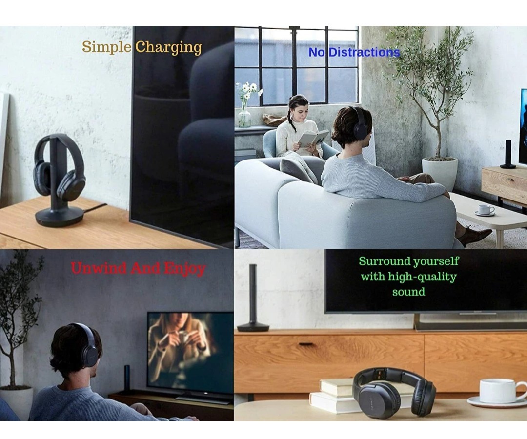 ?Sony Wireless Headphones Great for TV Watching with Transmitter Dock