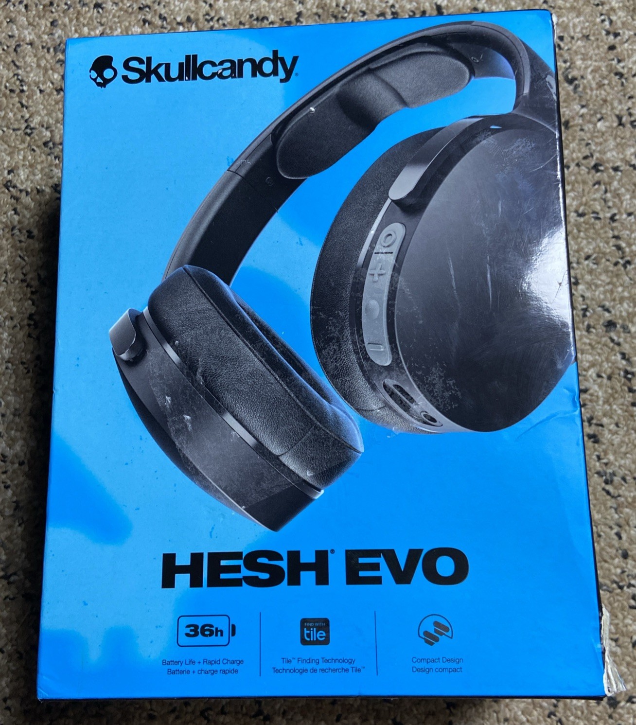 Skullcandy Hesh Evo Wireless Noise Cancelling Over-Ear Headphone Black ExtraCord