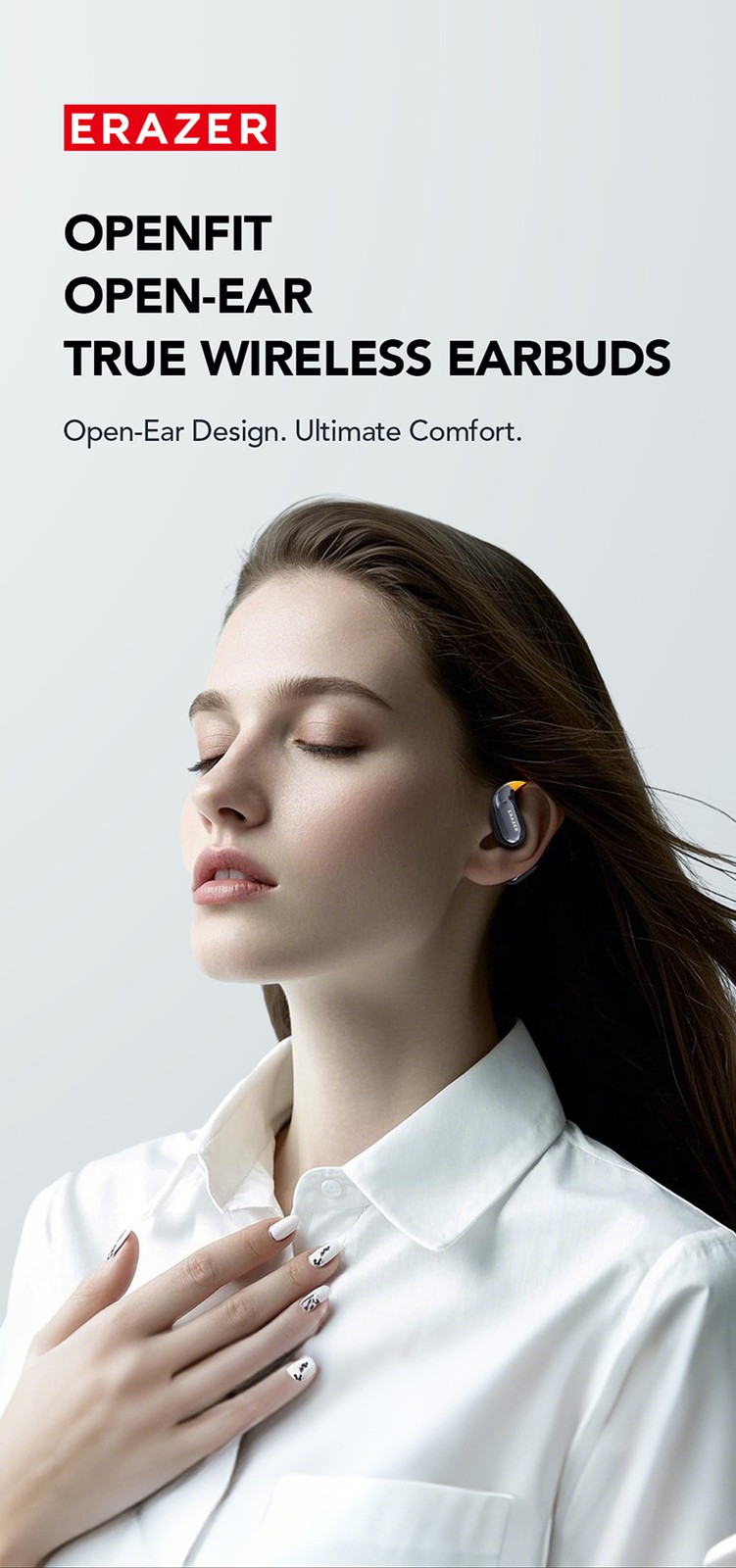 Bluetooth Headphones AI Translator Earbuds Glowing LCD Touchscreen ENC Noise