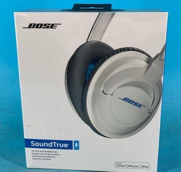 Bose SoundTrue Headphones Wired Around-Ear Mic iPhone iPod iPad White Sealed