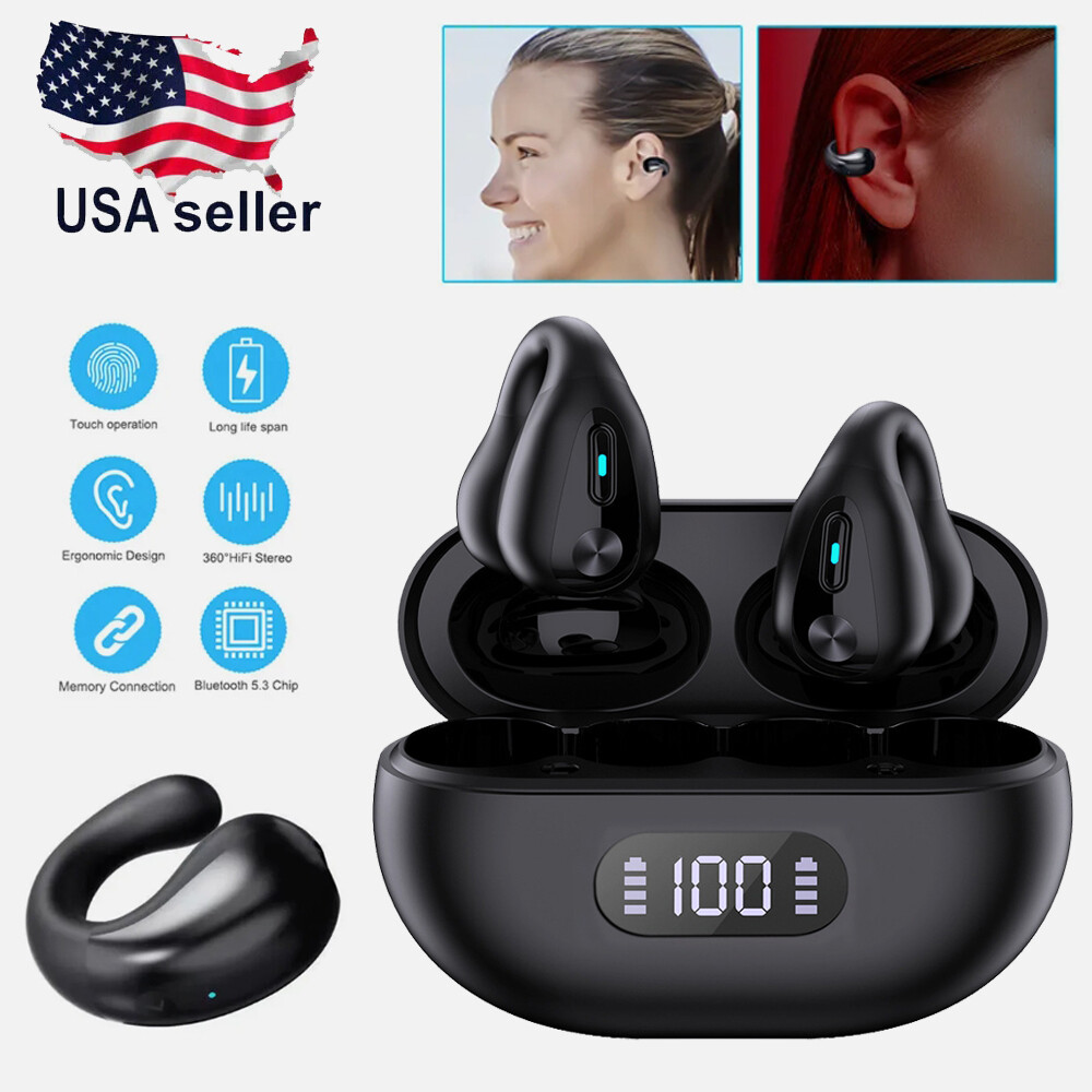 Outdoor Bone Conduction Headphones Wireless Earbuds Sport Headset Bluetooth 5.3