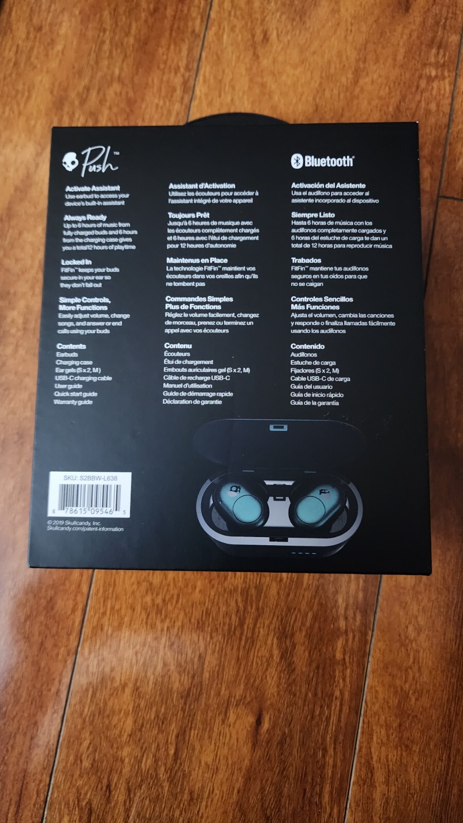 Skullcandy Push Truly S2BBW-L638 Wireless Bluetooth In-Ear Headphone -…