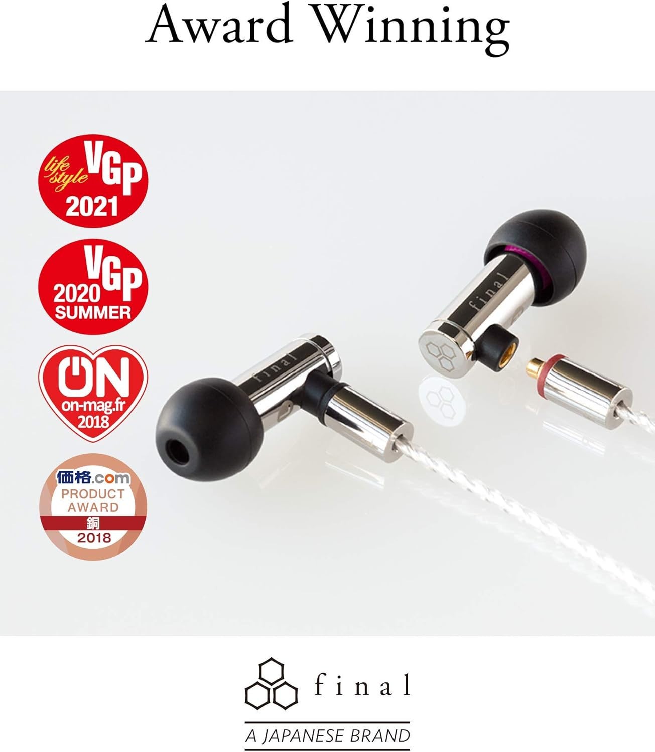 final E5000 Premium In-Ear Monitor Stainless Steel Housing MMCX Hi-Res