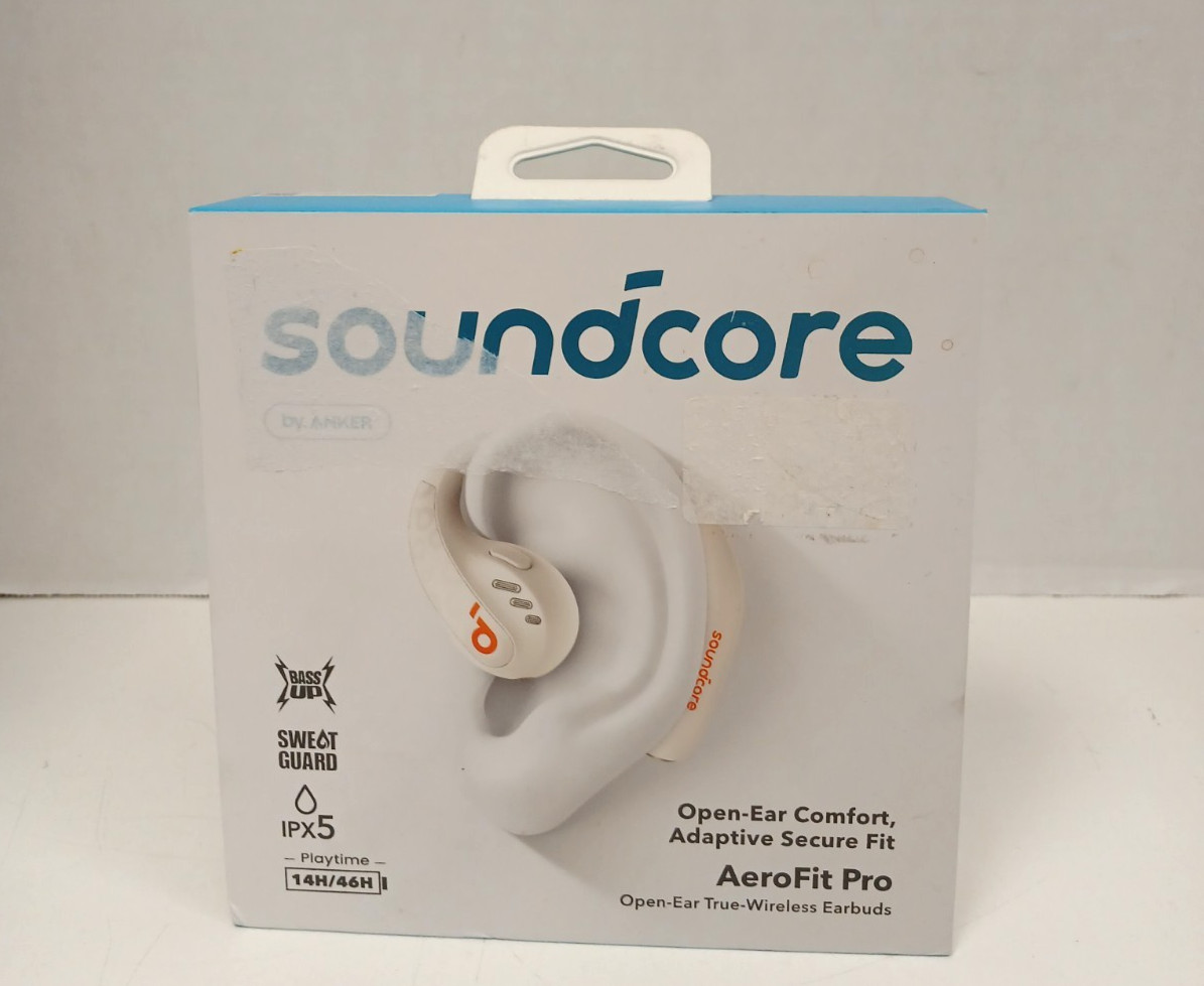 Soundcore AeroFit Pro Open-Ear True Wireless Earbuds, White *FOR PARTS*