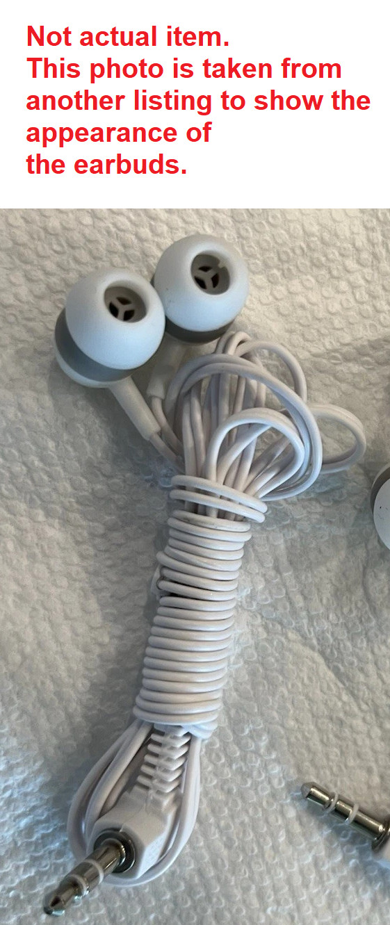 Delta Airlines White Wired Earbuds NEW/UNOPENED, Paper Packaging