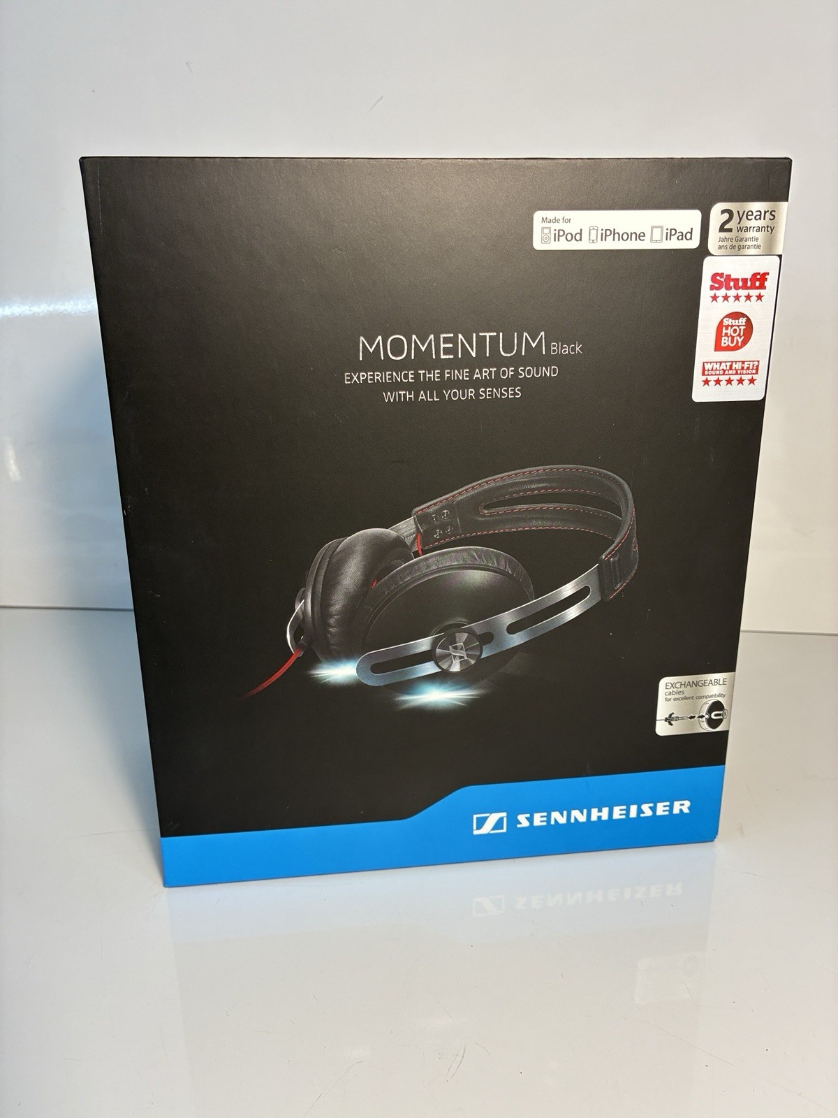 Sennheiser MOMENTUM Wired Over Ear Headphones – Black – iPhone