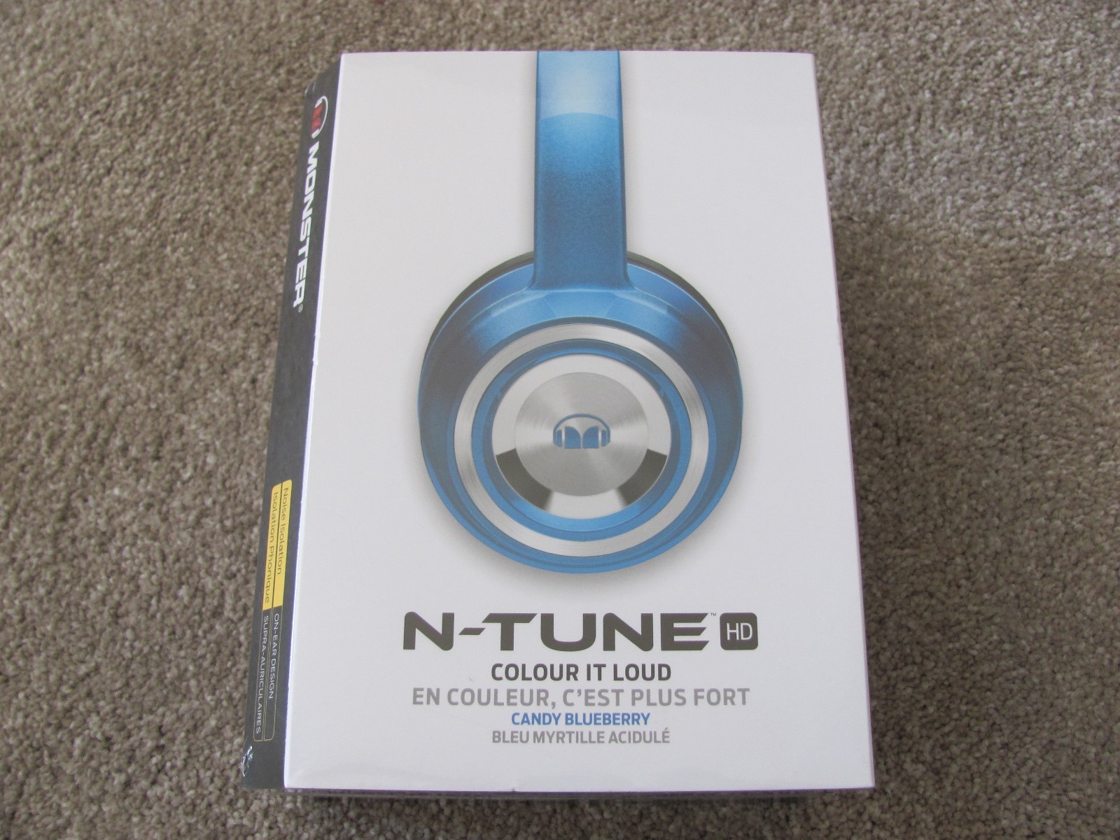 Brand New Monster N-Tune HD Colour It Loud On-Ear Headphones Blue 128521-00