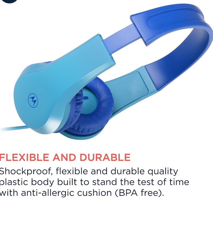 Motorola Sound Moto JR200 Headphones for Kids with Microphone NIB
