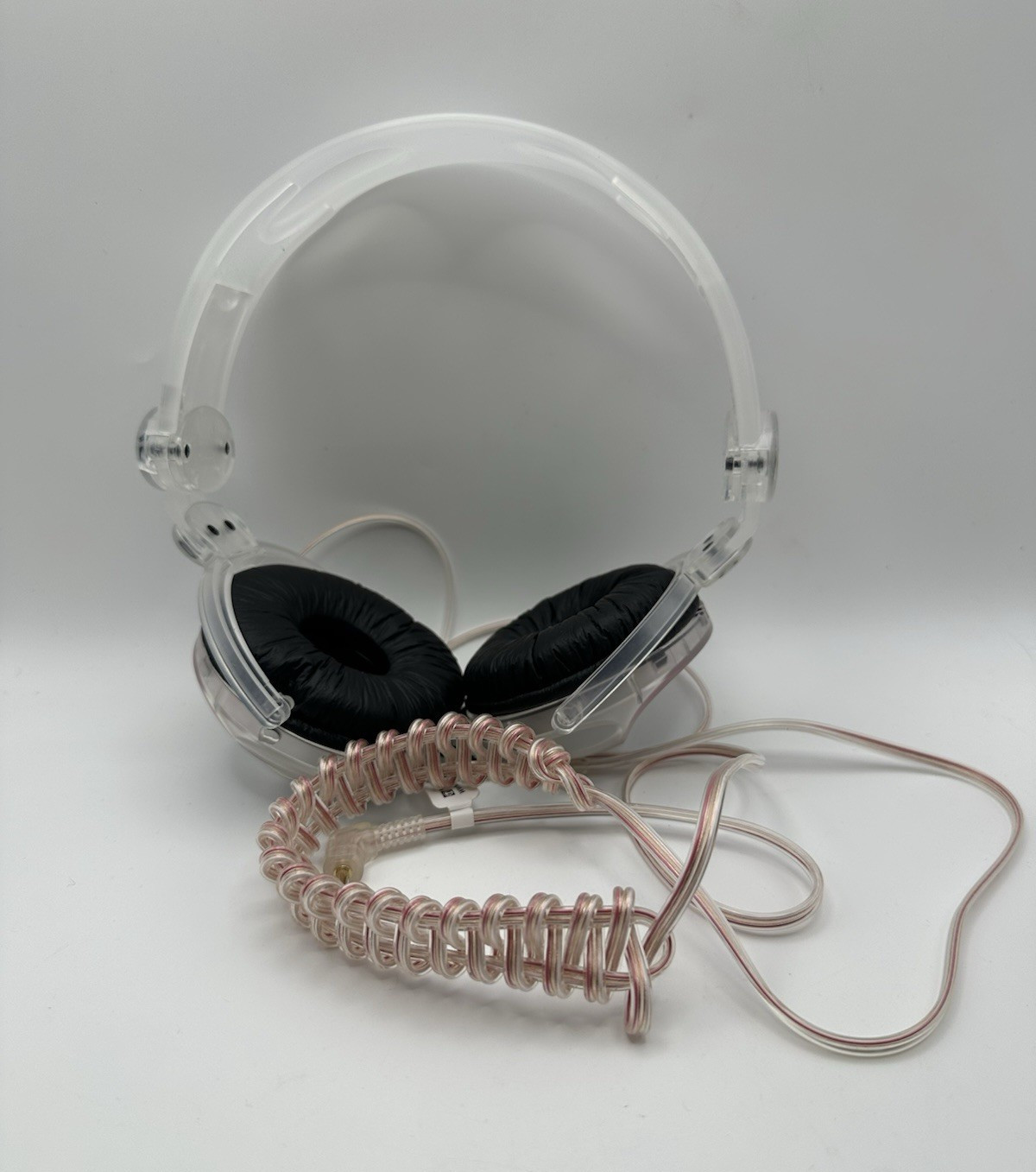 Koss CL/20 Clear/Black On-Ear Stereo Headphones, 8ft Coiled 3.5mm Plug