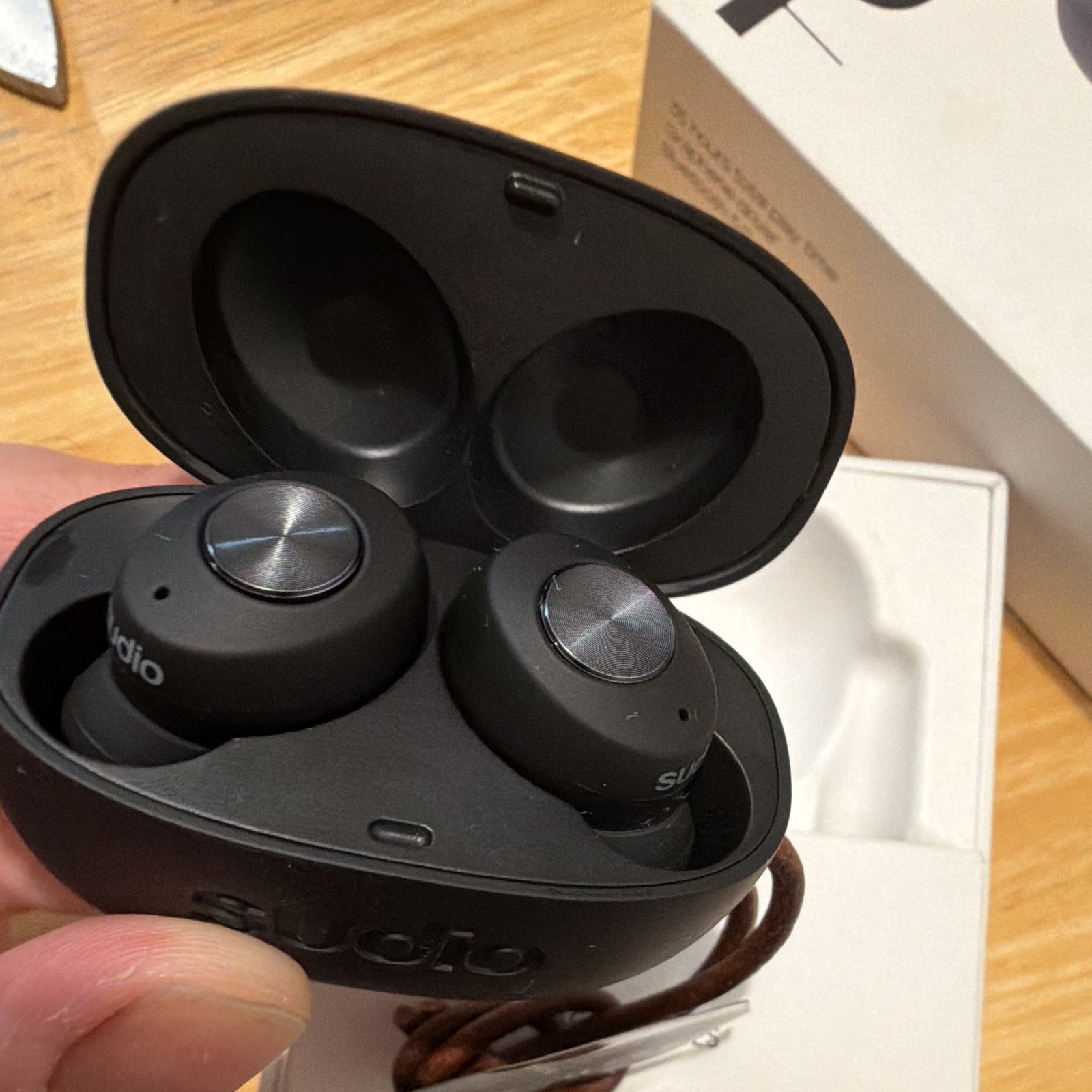Sudio Tolv True Wireless Bluetooth 5.0 Earbuds Built-In Mic, Black Case