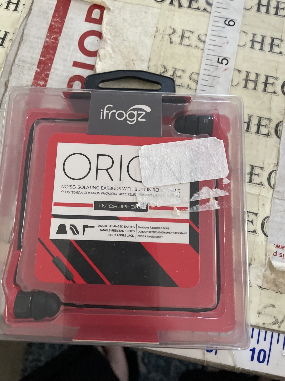 Ifrogz -Orion Noise-isolating Earbuds with built-in Remote/Mic Red New