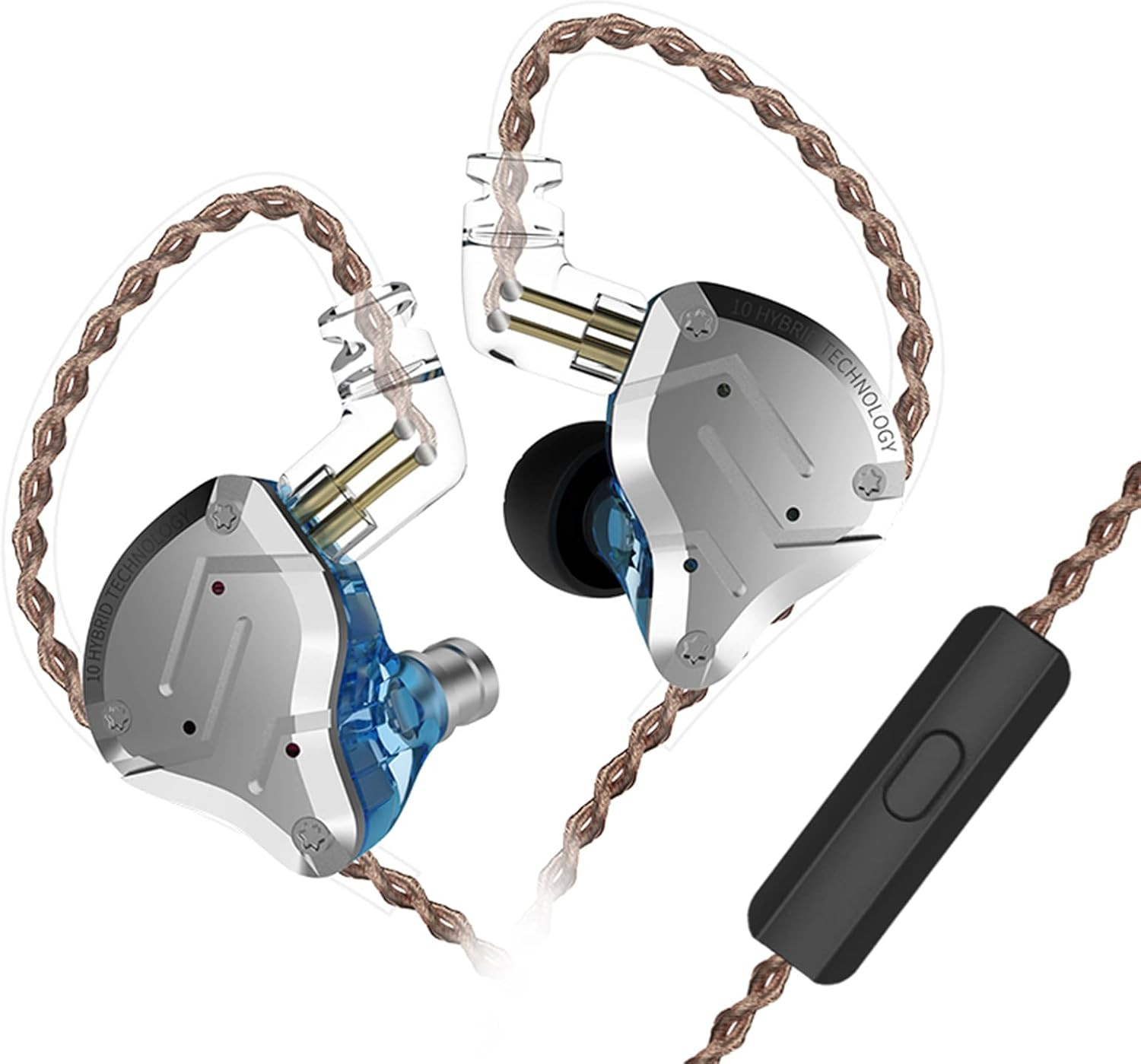KZ ZS10 Pro in Ear Monitor, 4BA+1DD Hybrid Driver IEM Earphones, Hifi Gaming Ear