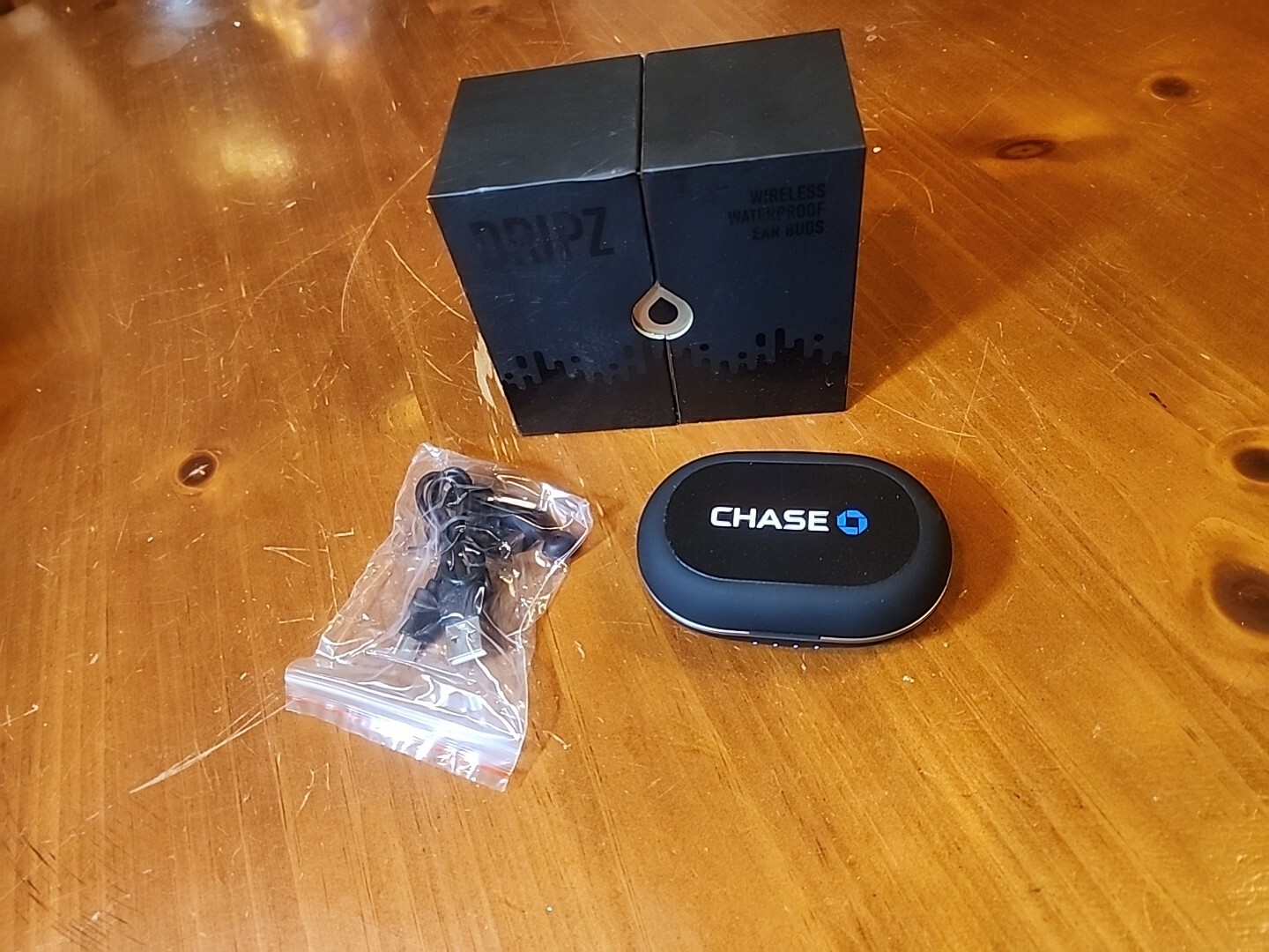 Dripz Wireless Waterproof Ear Buds, Color-Black Chase Promo Tested In Box