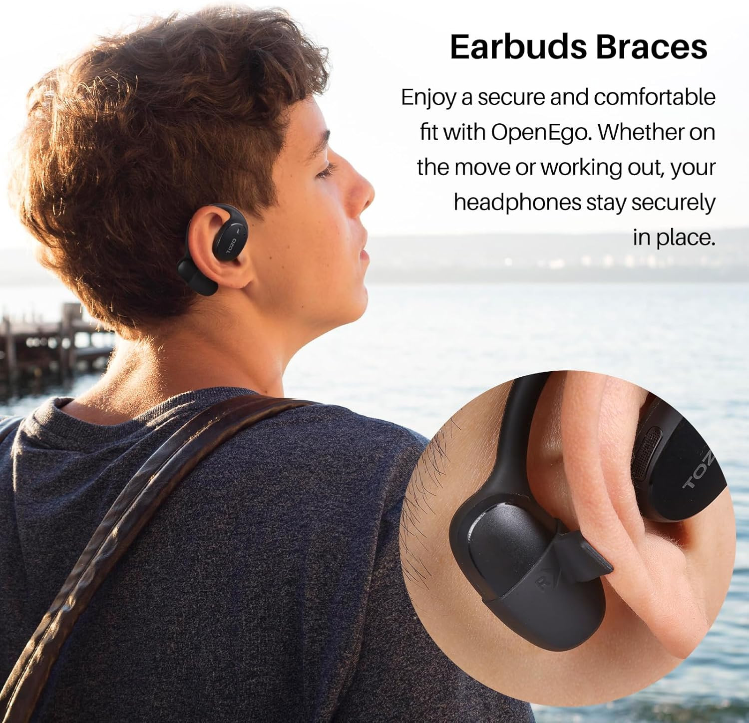 Openego Open Ear Earbuds Bluetooth Headphones, 5.3 Bluetooth Sport Earbuds with