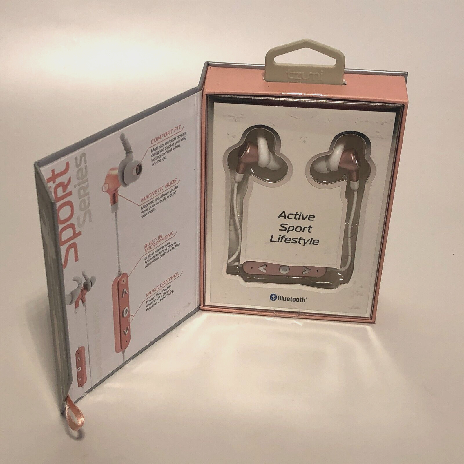 New Tzumi Sport Series Bluetooth Earbuds Rechargeable Magnetic Stereo Earphones
