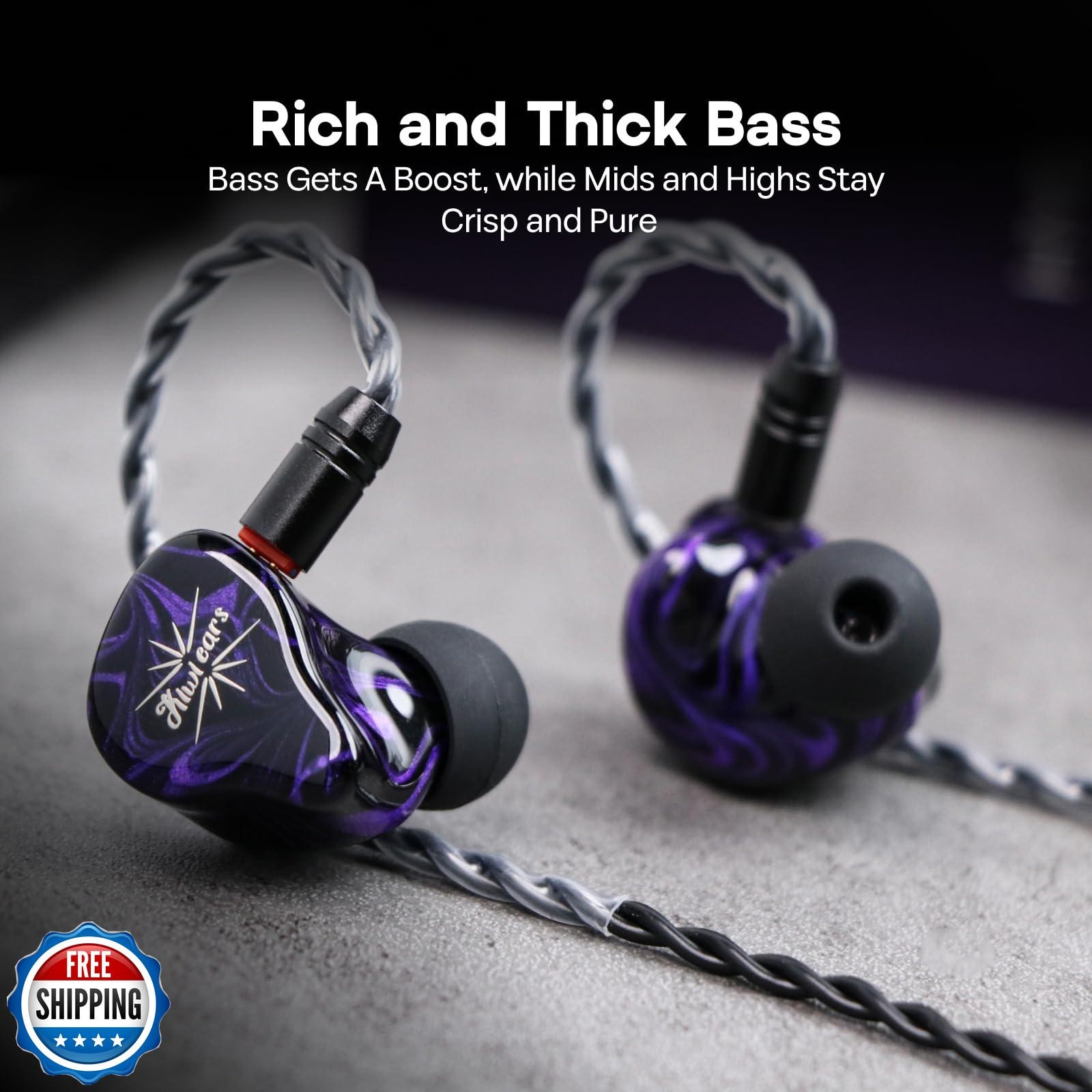 Linsoul Kiwi Ears Quartet 2DD+2BA Hybrid In-Ear Monitor, HiFi Earphones with