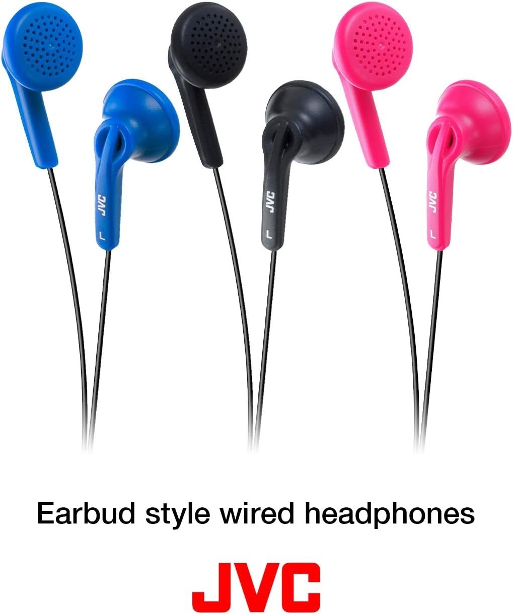 Comfortable In-Ear Earbud Headphones for Music & Calls – 3.28ft Cord, Black