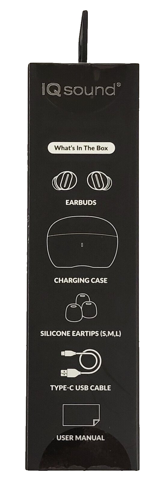 IQ Sound Black True Wireless Speaker Stereo Bluetooth Earbuds with Charging Case