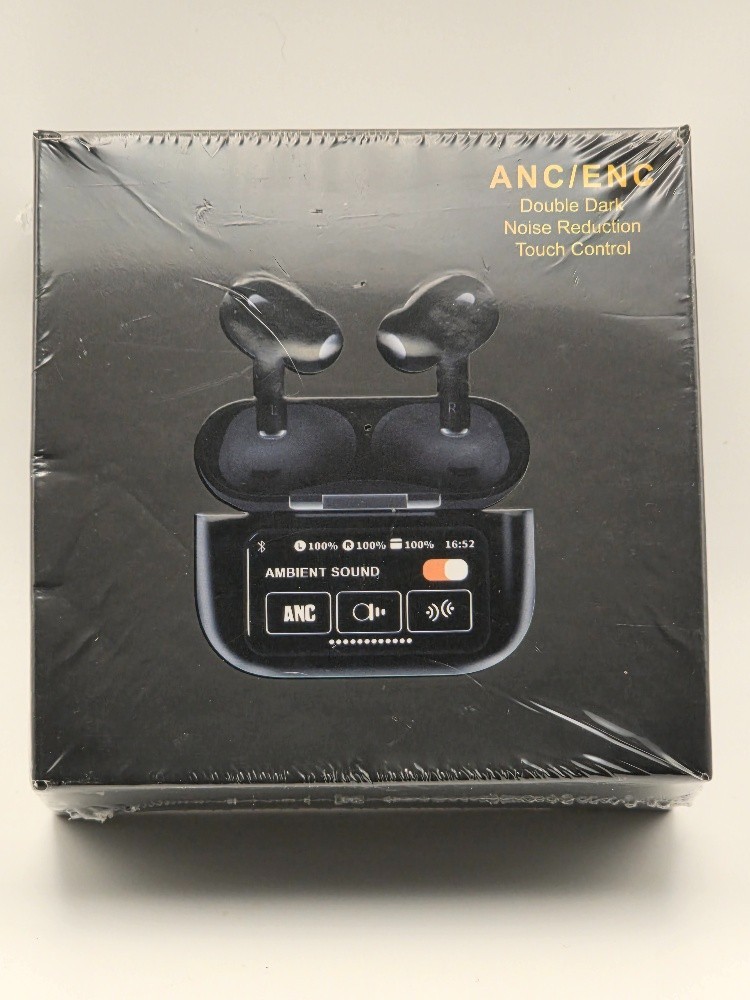 Anc/Enc Double Dark Noise Reduction Touch Control Ear Buds, Black (WN)