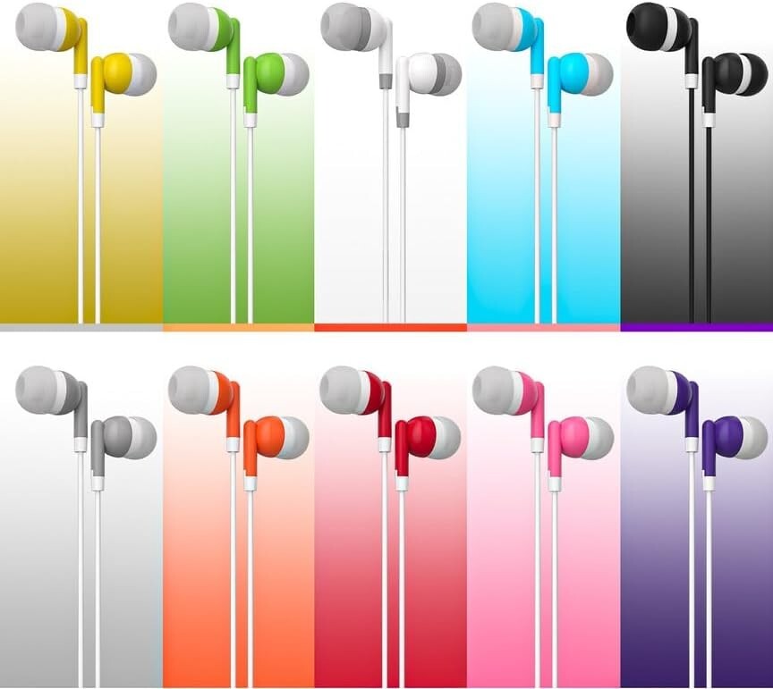 Wholesale Bulk School Classroom Earbuds Earphone Headphones for Kids Classroom