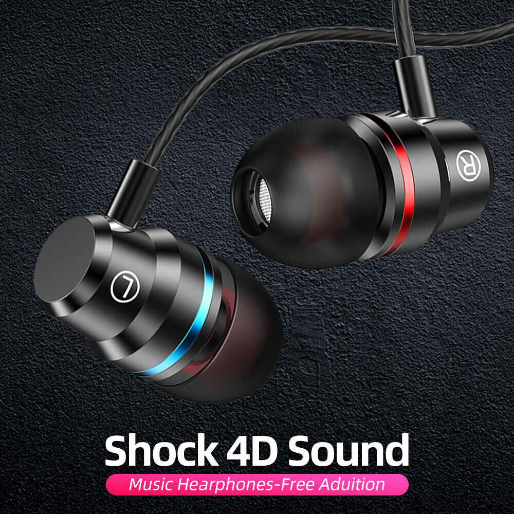 3.5mm HIFI Super Bass Headset In-Ear Earphone Stereo Earbuds Headphone Wired Mic