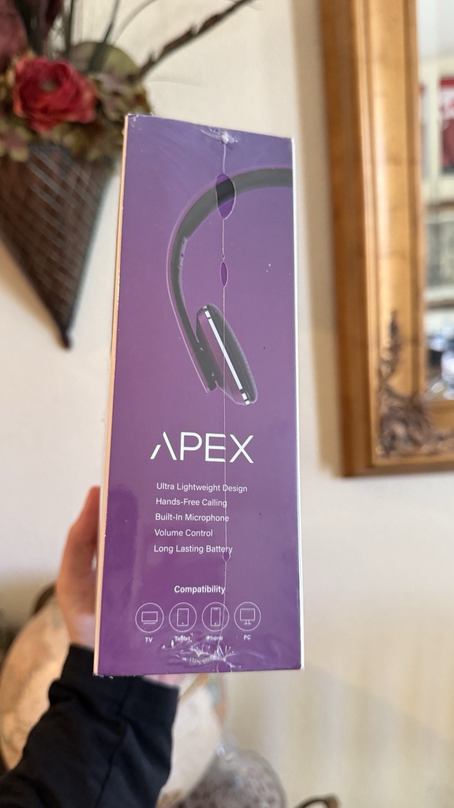 Apex Pro Headphones Purple Wireless + Wired Foldable Retractable Headphones