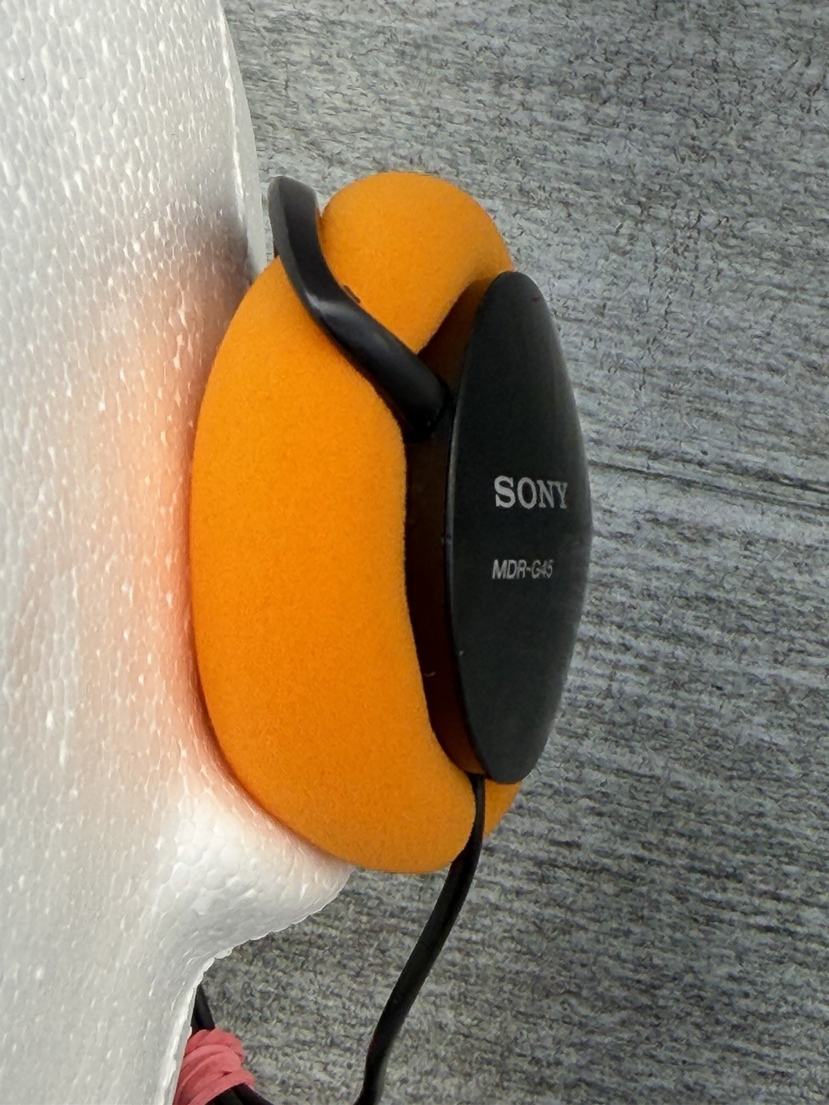Sony MDR-G45 Street Style On Ear Behind The Neck Headphones 90s Y2K Black Orange