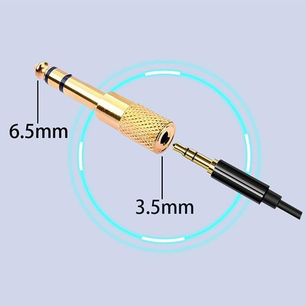 Headphone Adapter 6.35mm Male to 3.5mm Female Stereo Audio Aux Adapter 3.5mm to