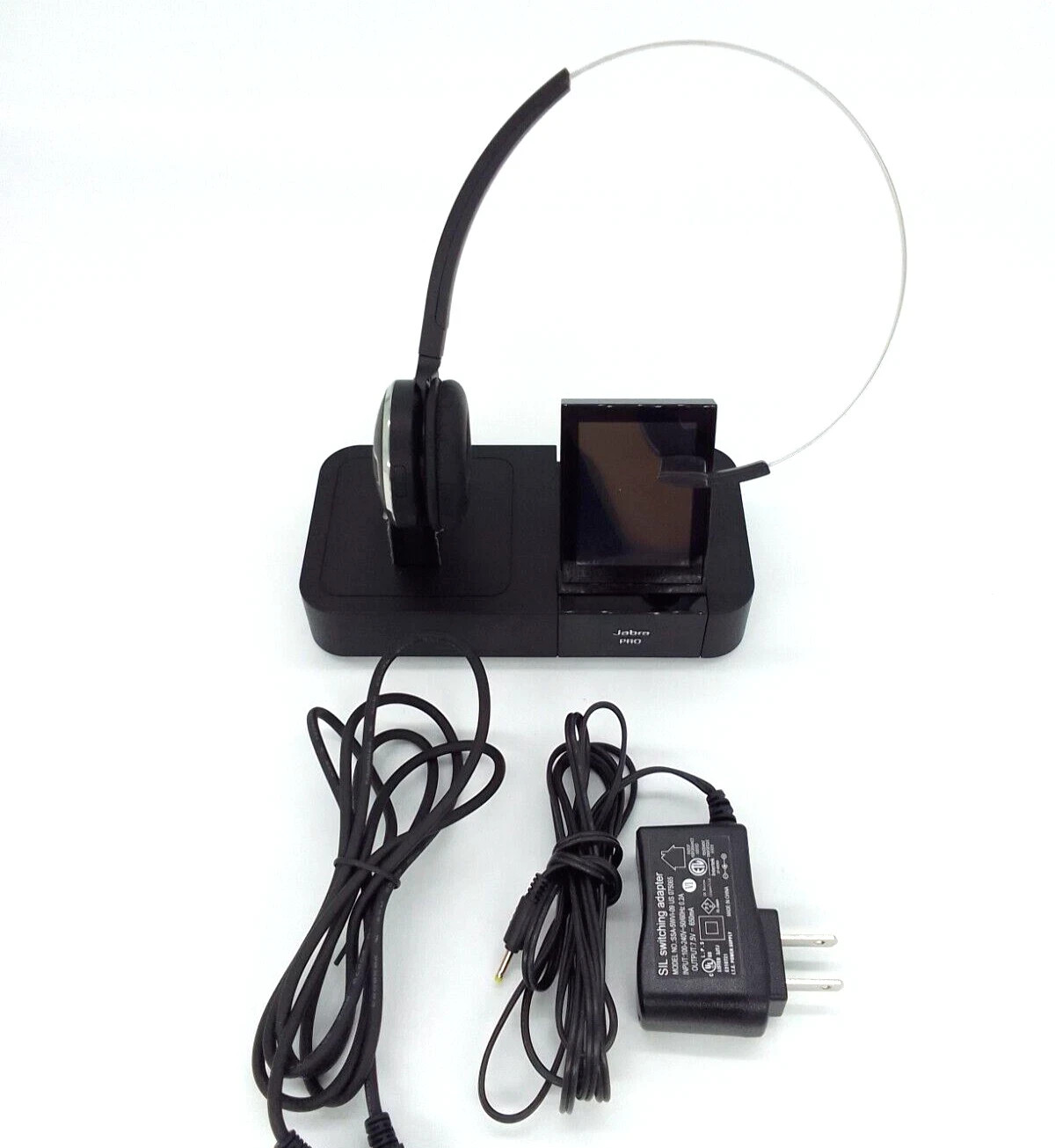 Jabra Headset With Mic Pro 9400BS Wireless Mono With Power Code & Adapter Tested