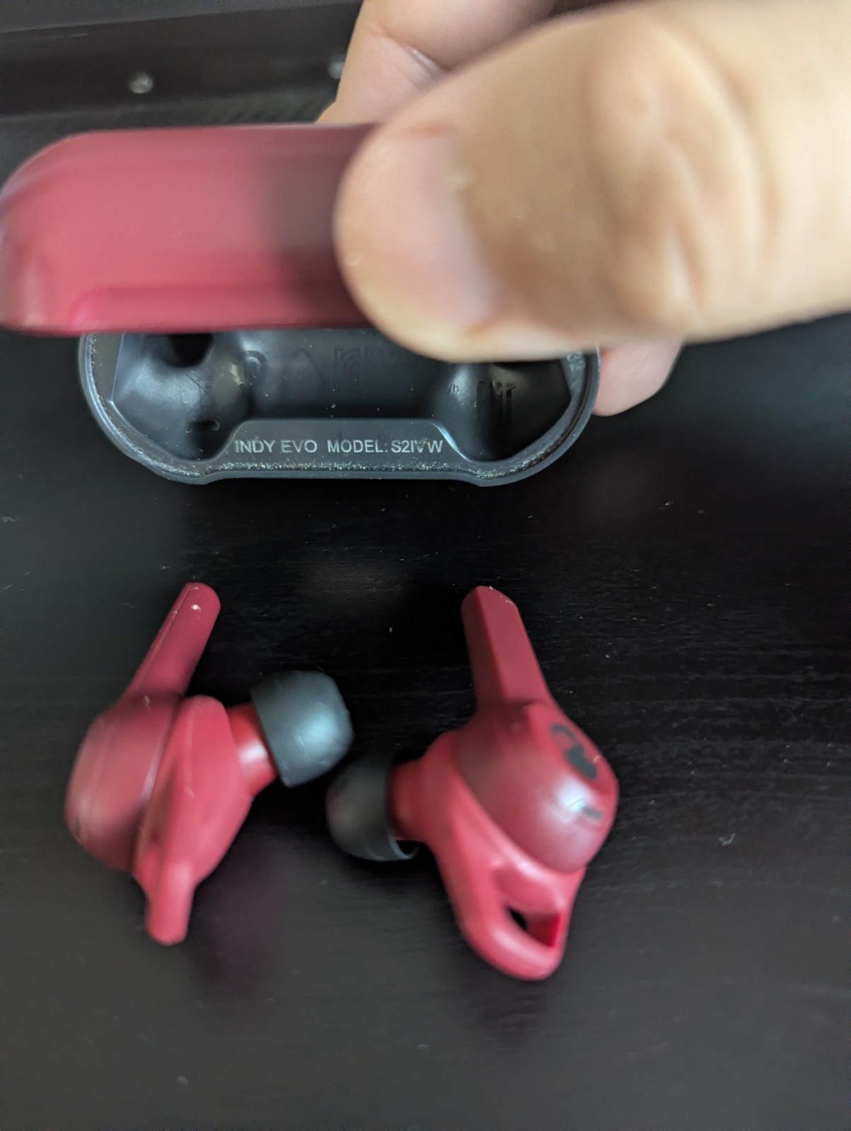 Skullcandy – Indy Evo True Wireless In-Ear Headphones Ear Buds Red Color