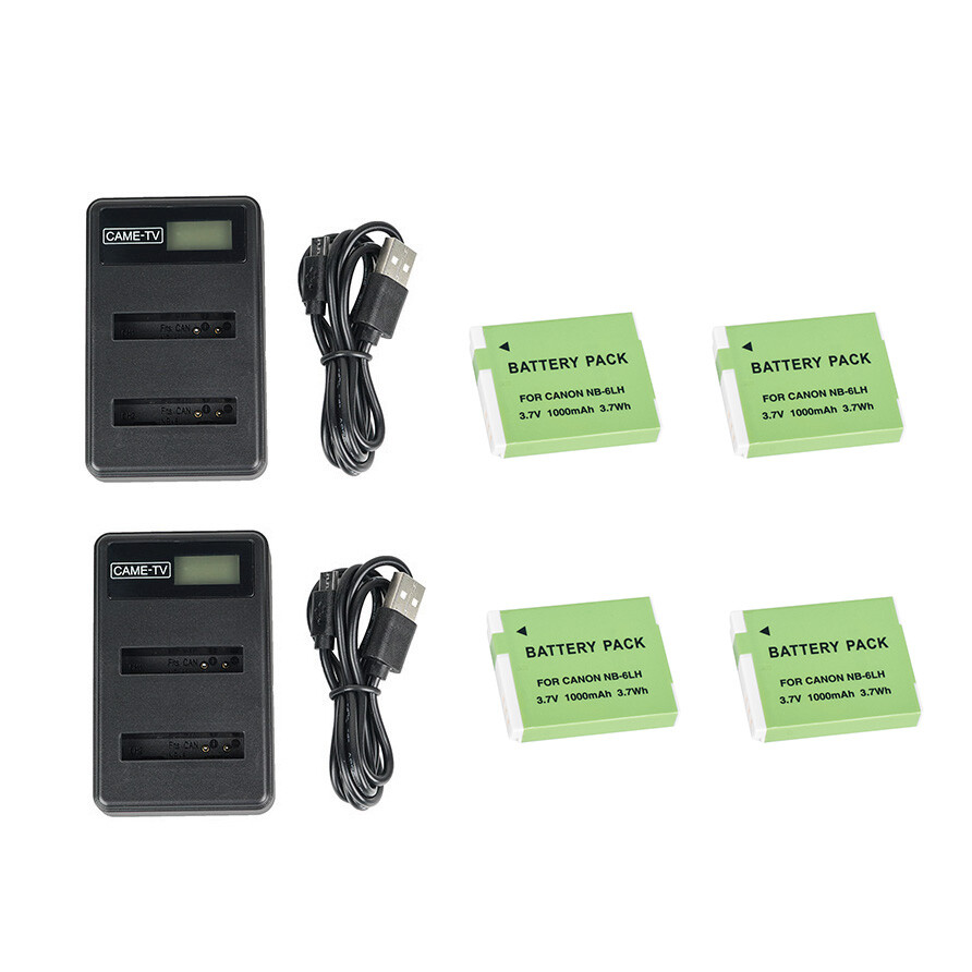 CAME-TV 4 Pcs Headset Batteries With 2 Charger’s for Wireless Headsets