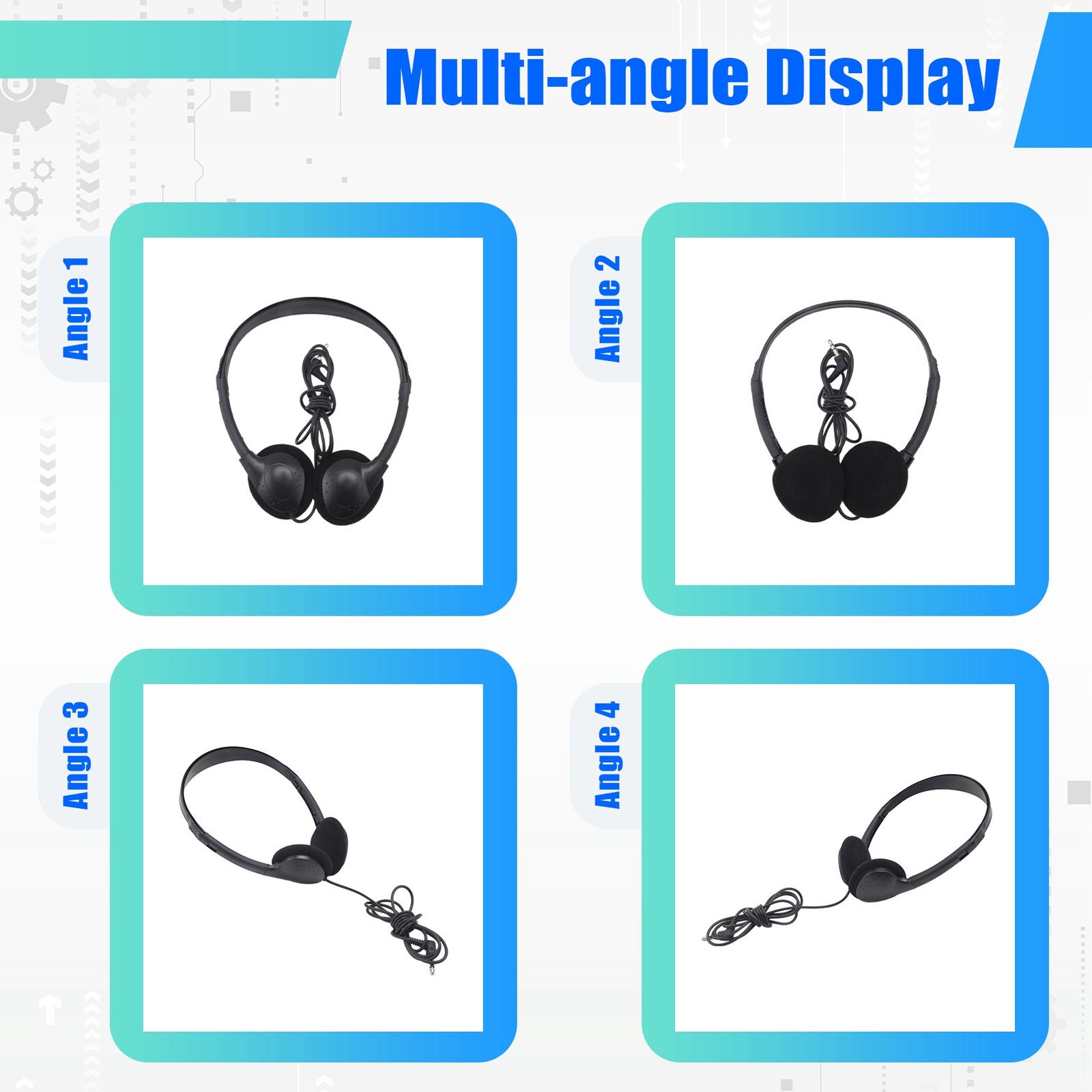 Classroom Headphones 10 Pack for Kids School, Earphones 3.5MM Audio Headset3181