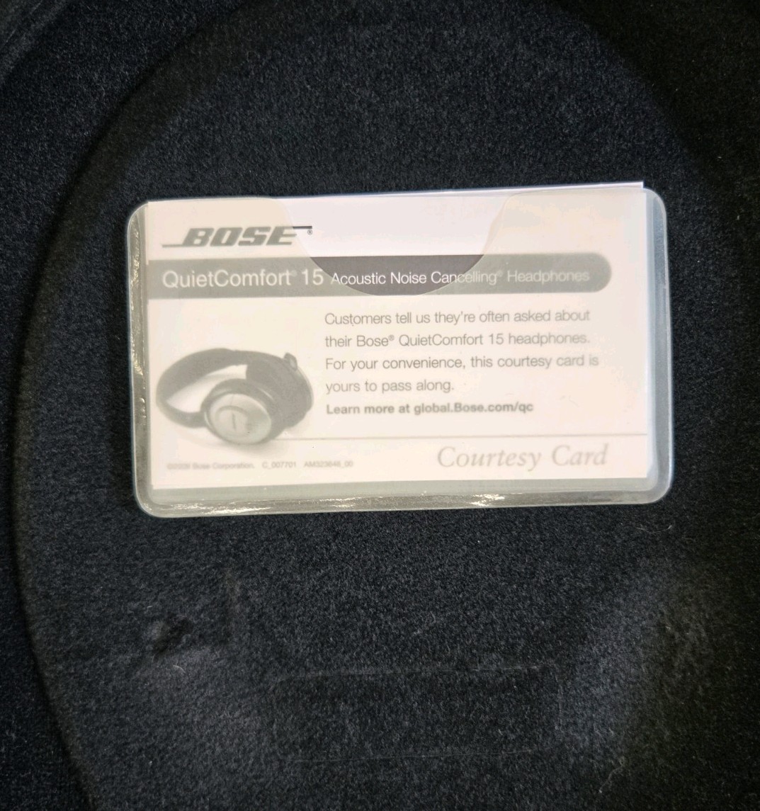 Bose QuietComfort 15 QC15 Noise Cancelling Headphones Tested Working w/ Case