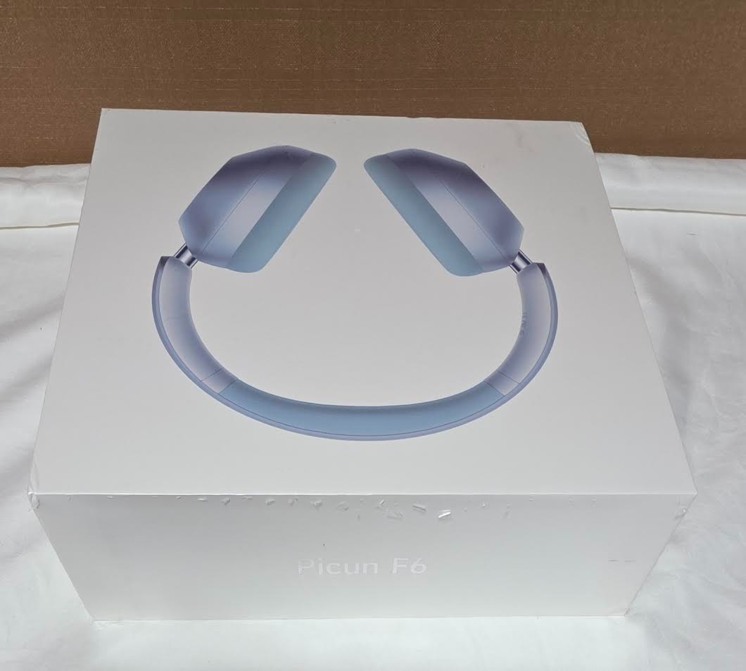 Picun F6 BLUE Active Noise Cancelling Wireless Headphones Head Tracking – NEW