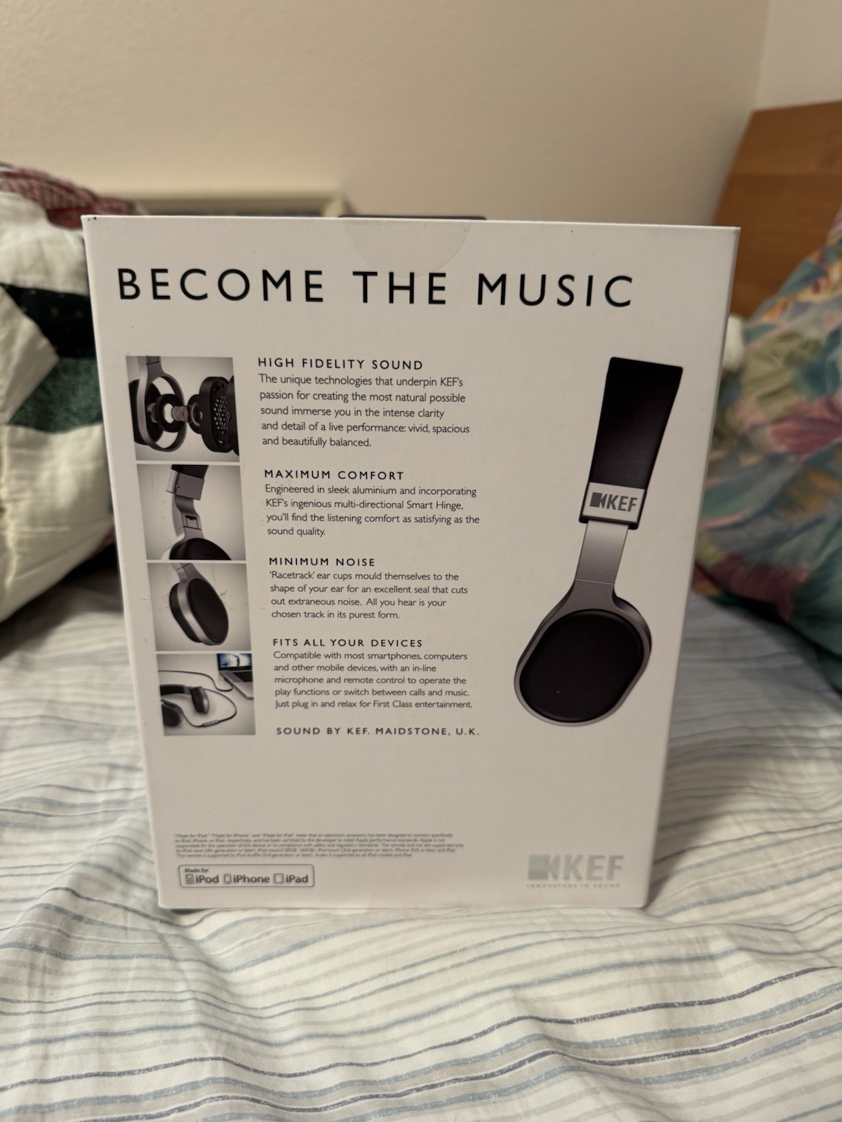 KEF M500 On-Ear Headphones Black/Silver
