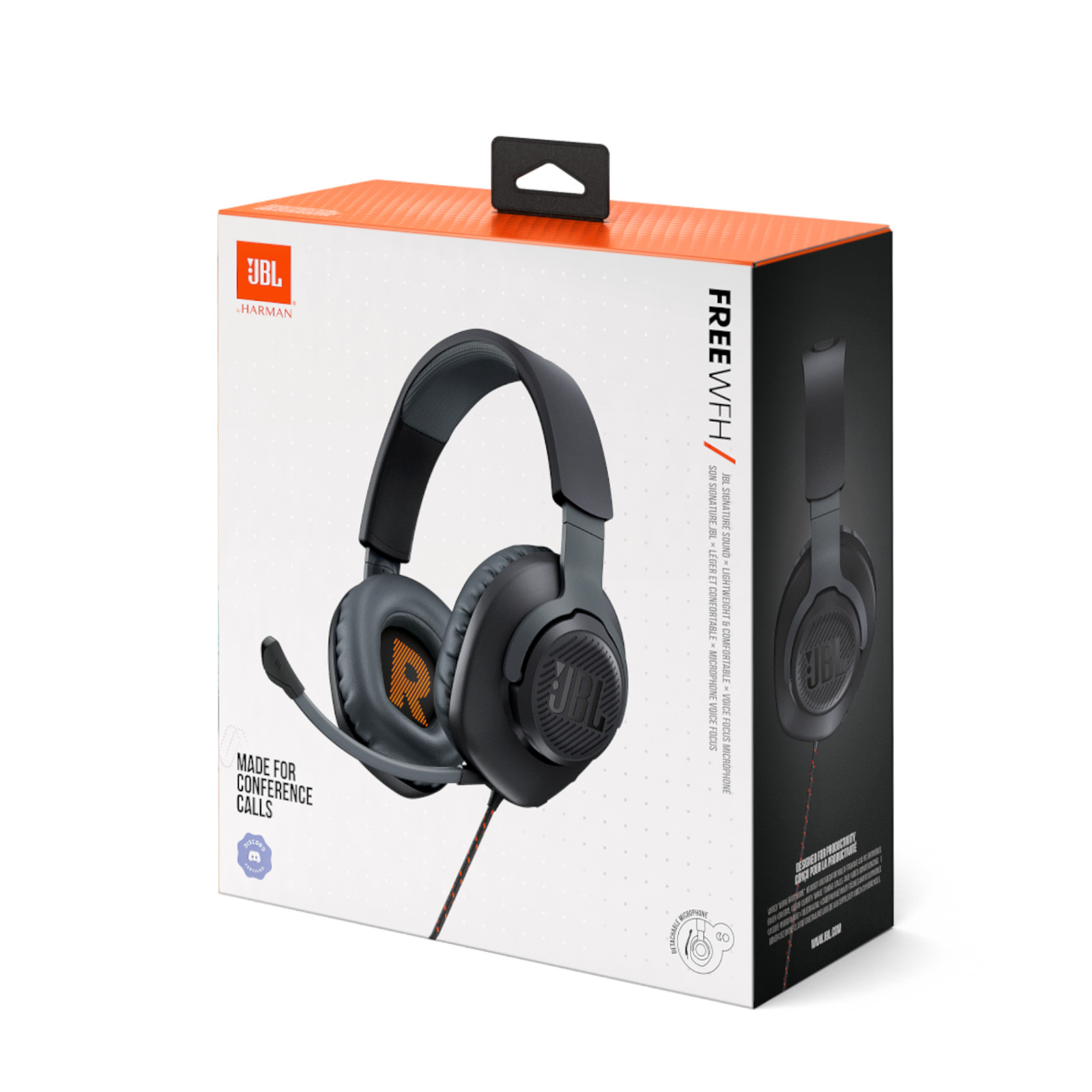 JBL Free WFH, Wired over-ear headset with detachable mic