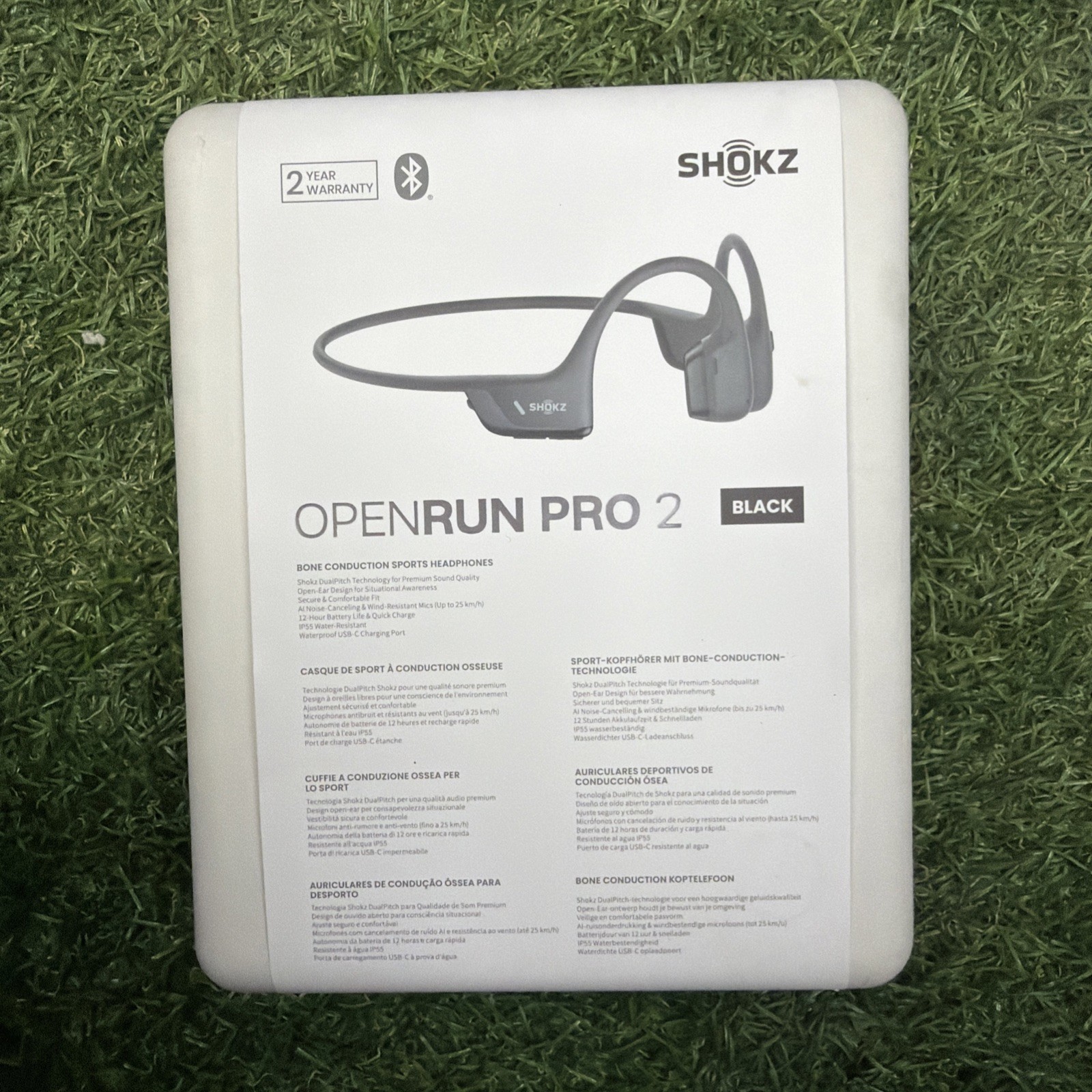 New Shokz OpenRun Pro 2 Bone Conduction Open-Ear Sport Headphones Black