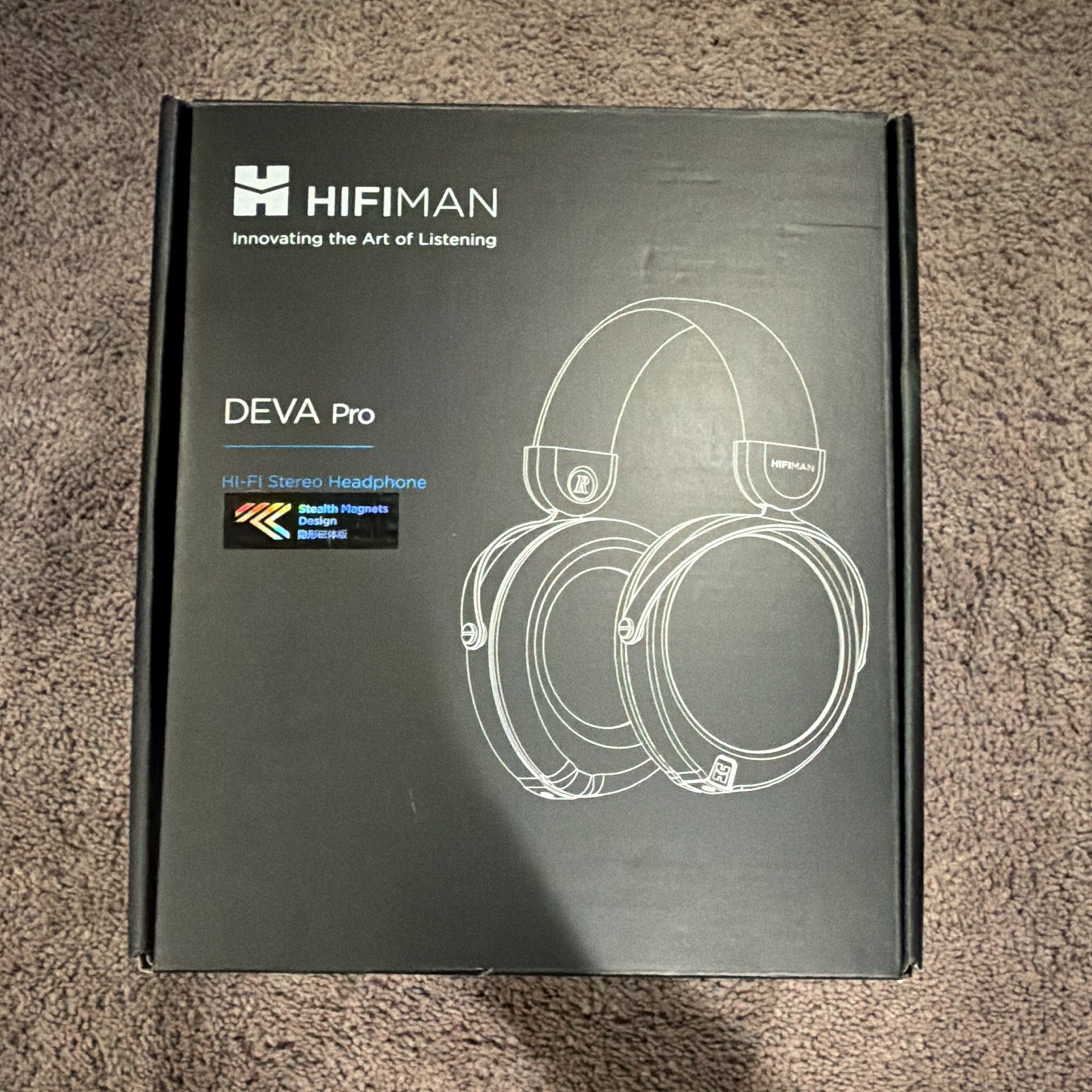 HiFiMAN DEVA Pro Open-Back Over-Ear Wired 3.5mm Headphones Black/Silver