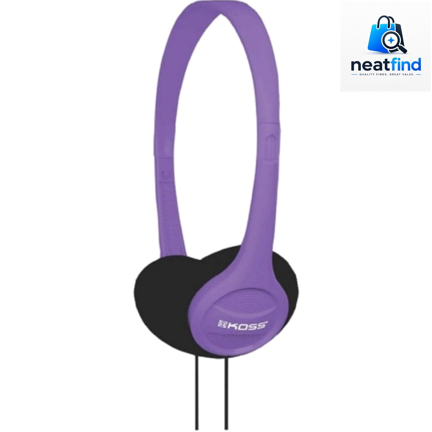 Portable On-Ear Headphone with Adjustable Headband – Violet
