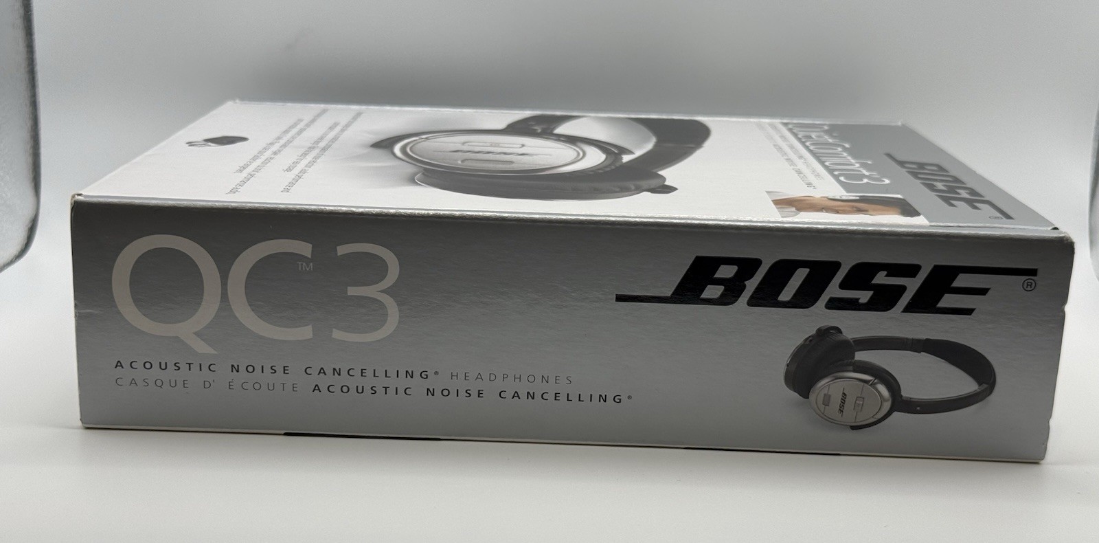 Bose QuietComfort 3 Silver Acoustic Noise Cancelling Over Ear Wired Headphones