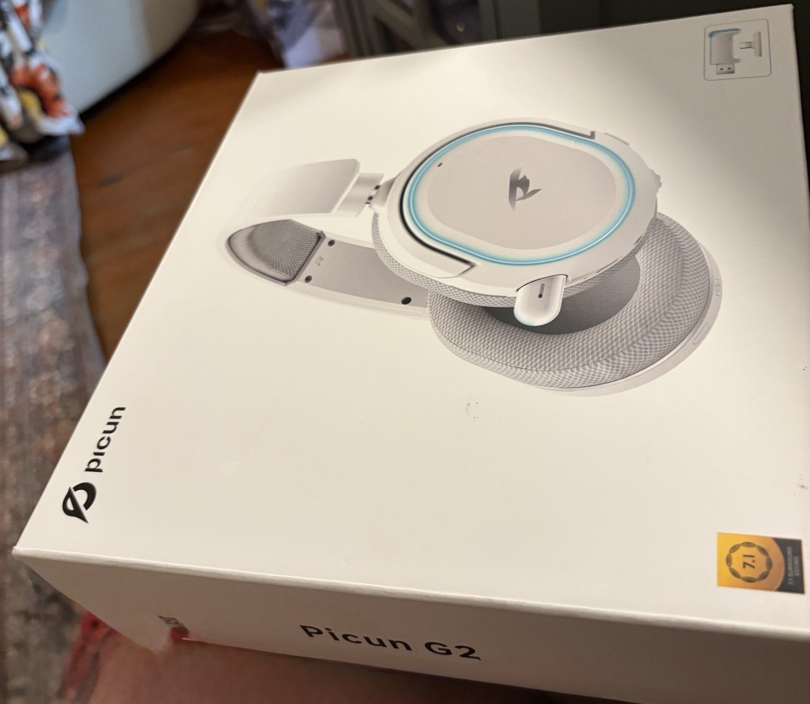 Picun G2 Over-Ear Headband Headphones White/Gray 3.5mm Jack 1.2m Cable