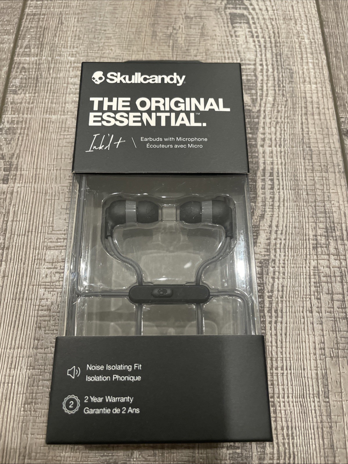 Skullcandy Ink’D+ The Original Essential Wired In-Ear Headphones Black Brand New