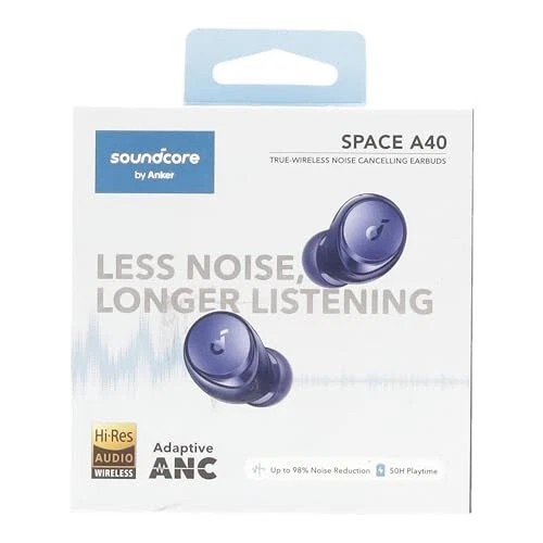 Auto-Adjustable Active Noise Cancelling Wireless Earbuds, Reduce Noise by Up to