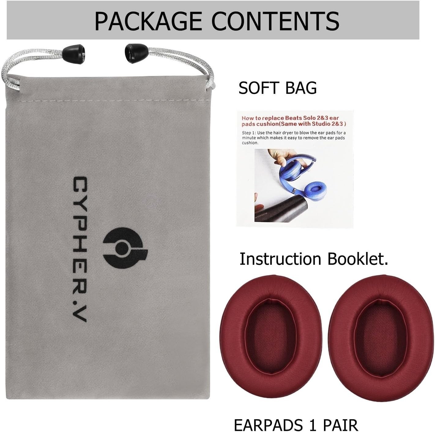 Soft Leather Earpad Cushion for Beats Studio Headphones
